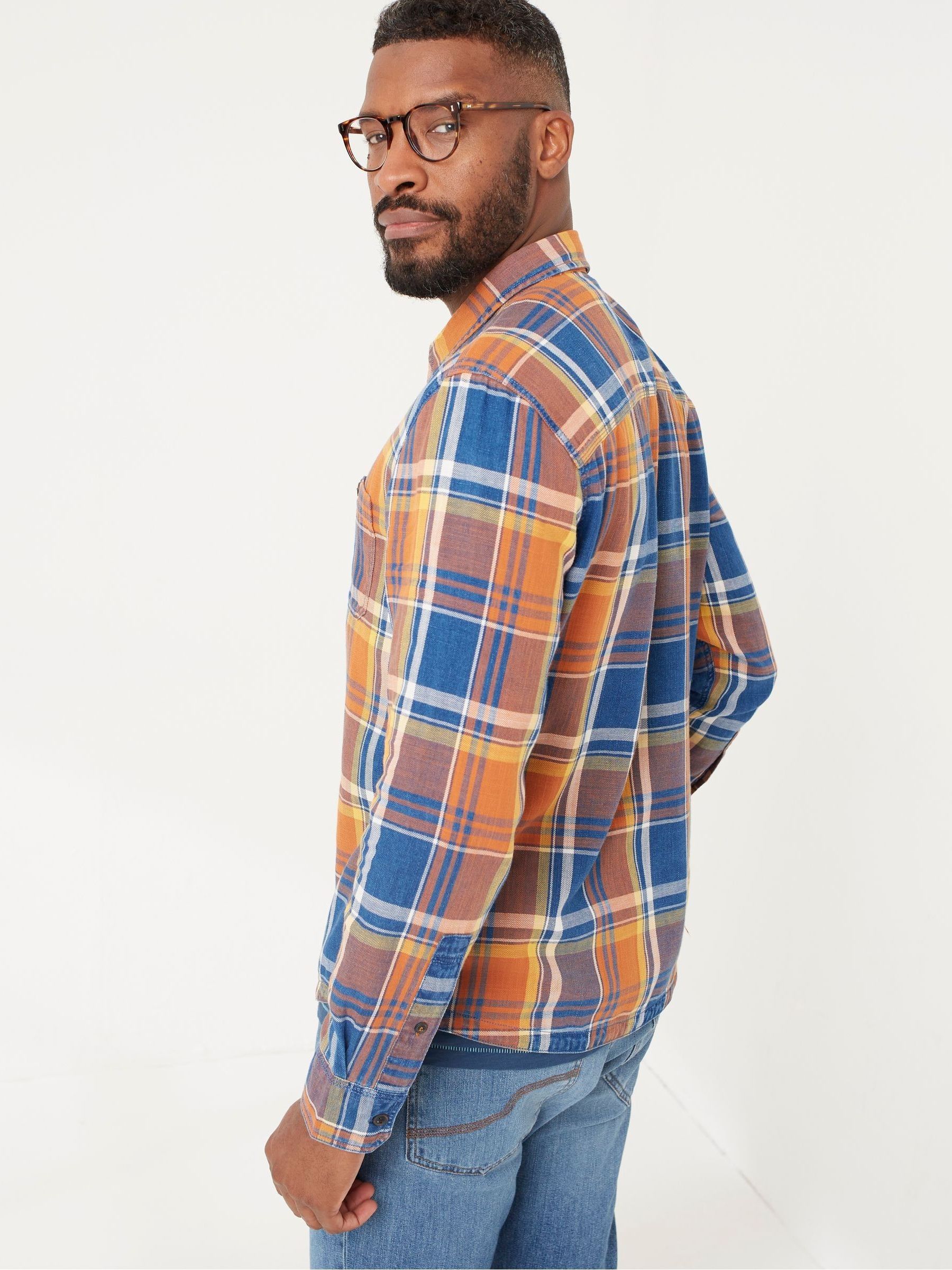 Orange Botany Check Shirt - Image 2 of 4