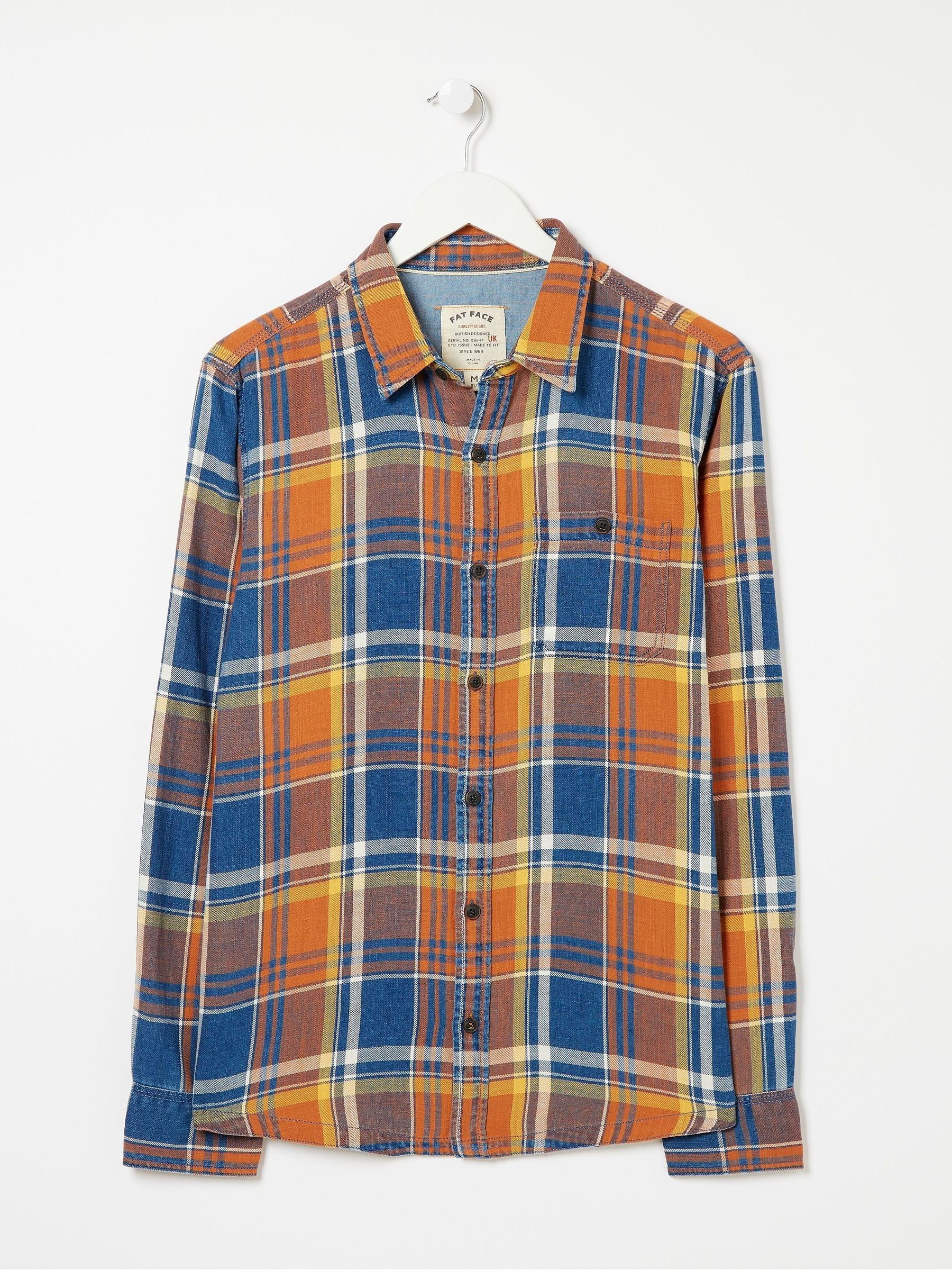 Orange Botany Check Shirt - Image 4 of 4