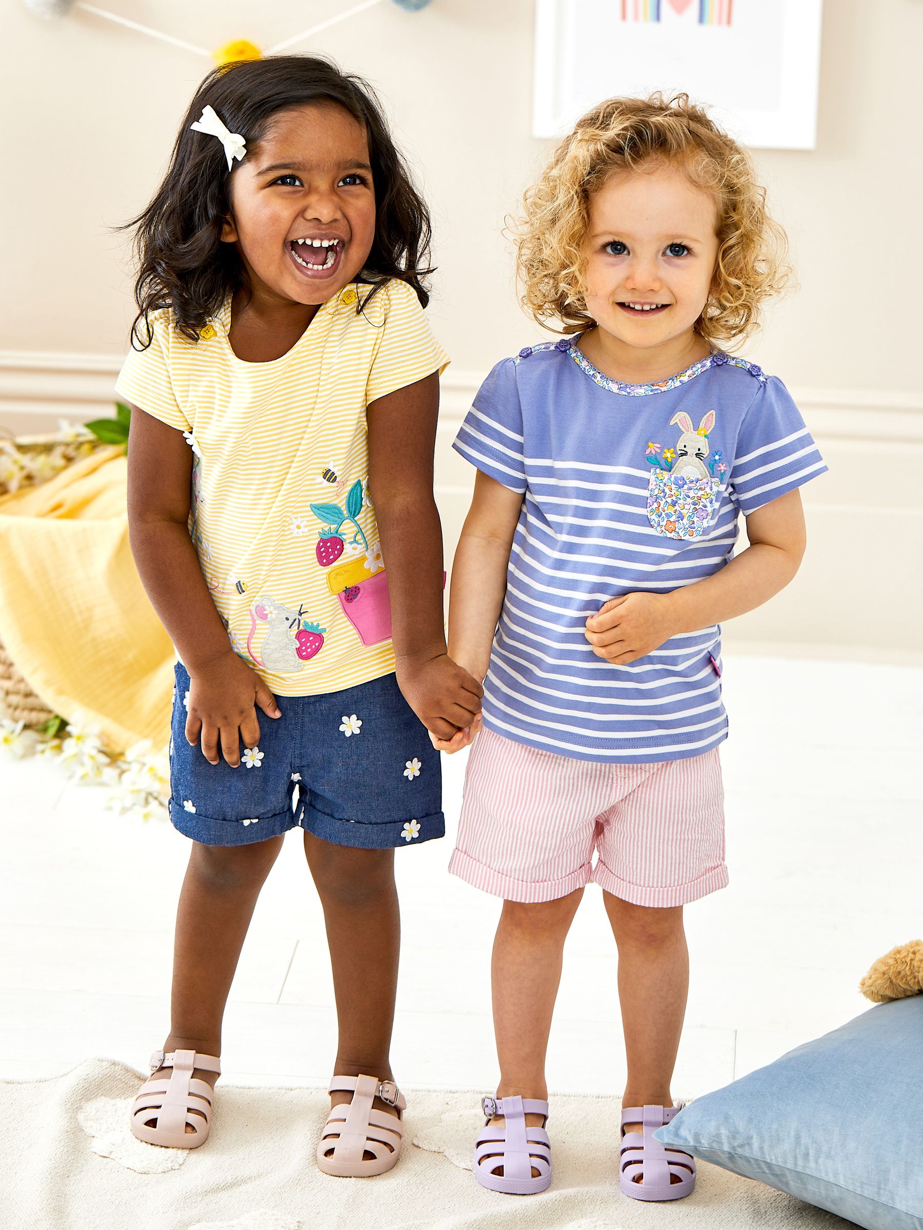 Pink Seersucker Stripe Pretty Shorts - Image 3 of 5
