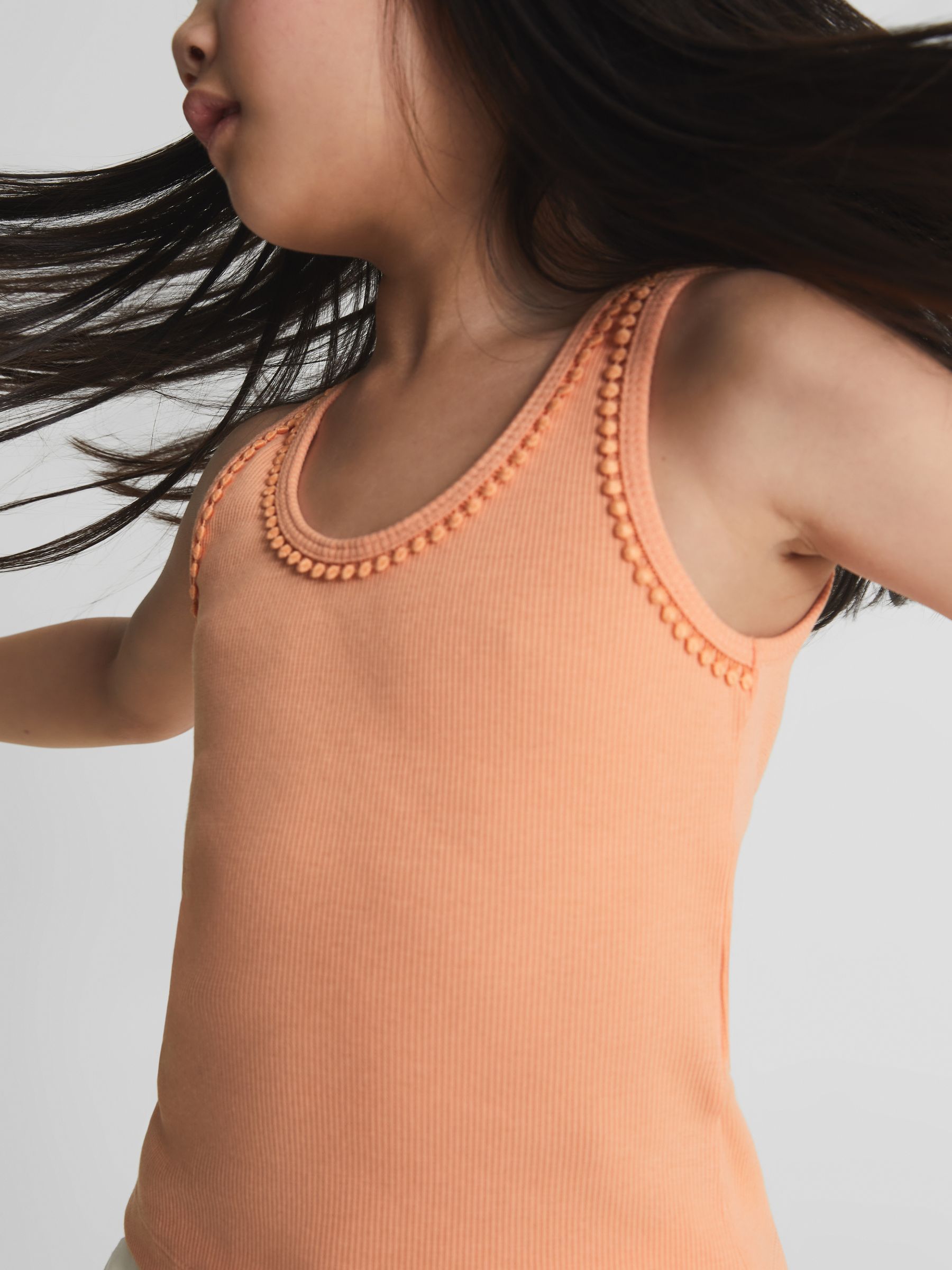 Trim Detail Vest in Apricot - Image 1 of 5