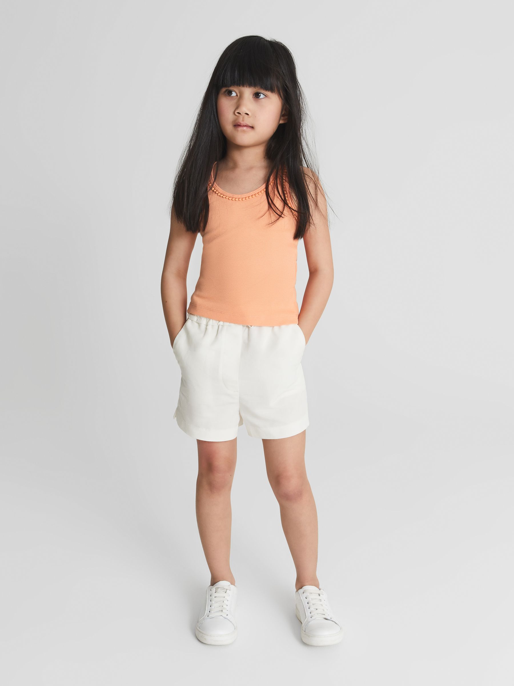 Trim Detail Vest in Apricot - Image 3 of 5