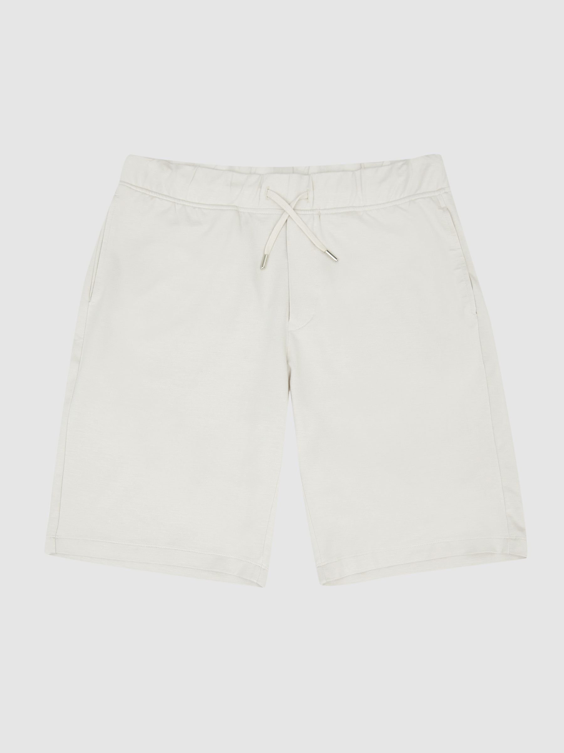 Drawcord Jersey Shorts in Winter White - Image 2 of 5