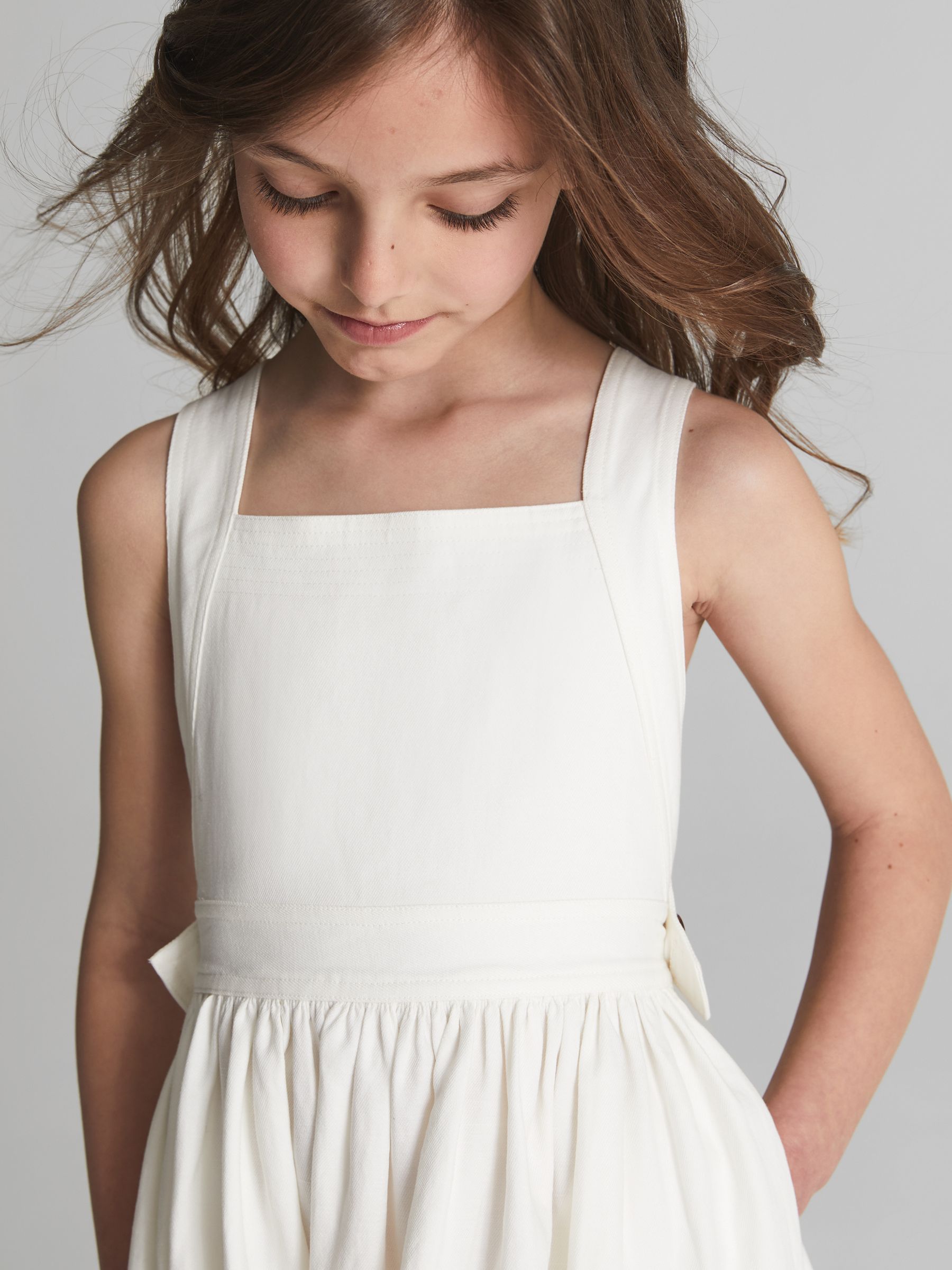 Cross Back Dress in Ivory - Image 3 of 5