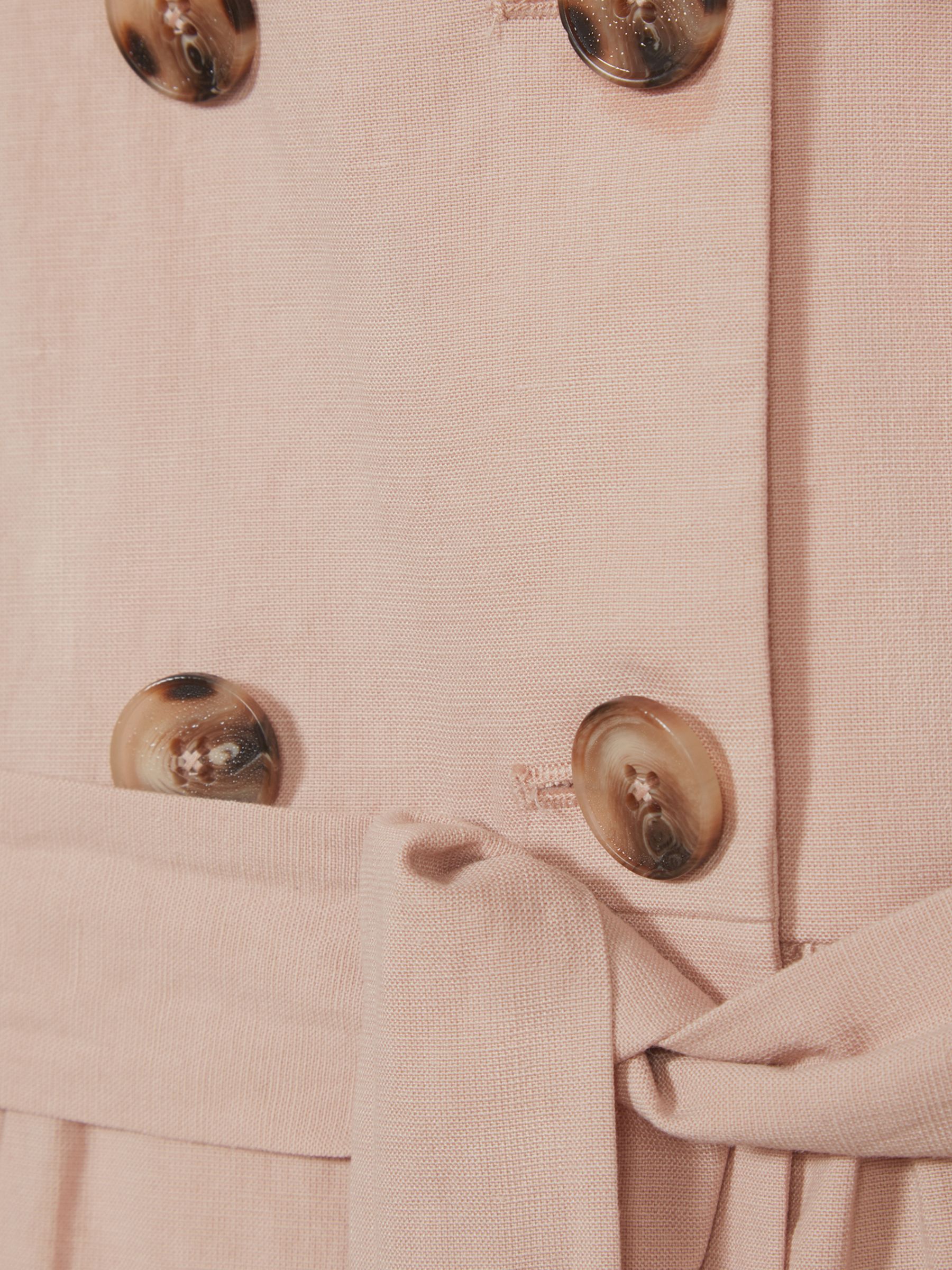 Linen Blend Mini Dress in Pink - Image 6 of 6