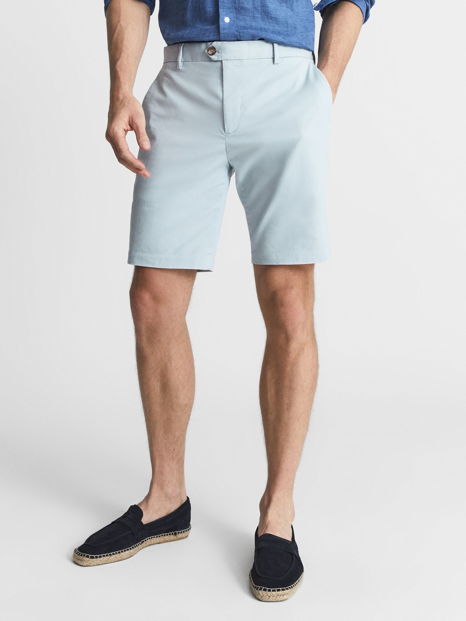 Casual Chino Shorts in Soft Blue - Image 3 of 6