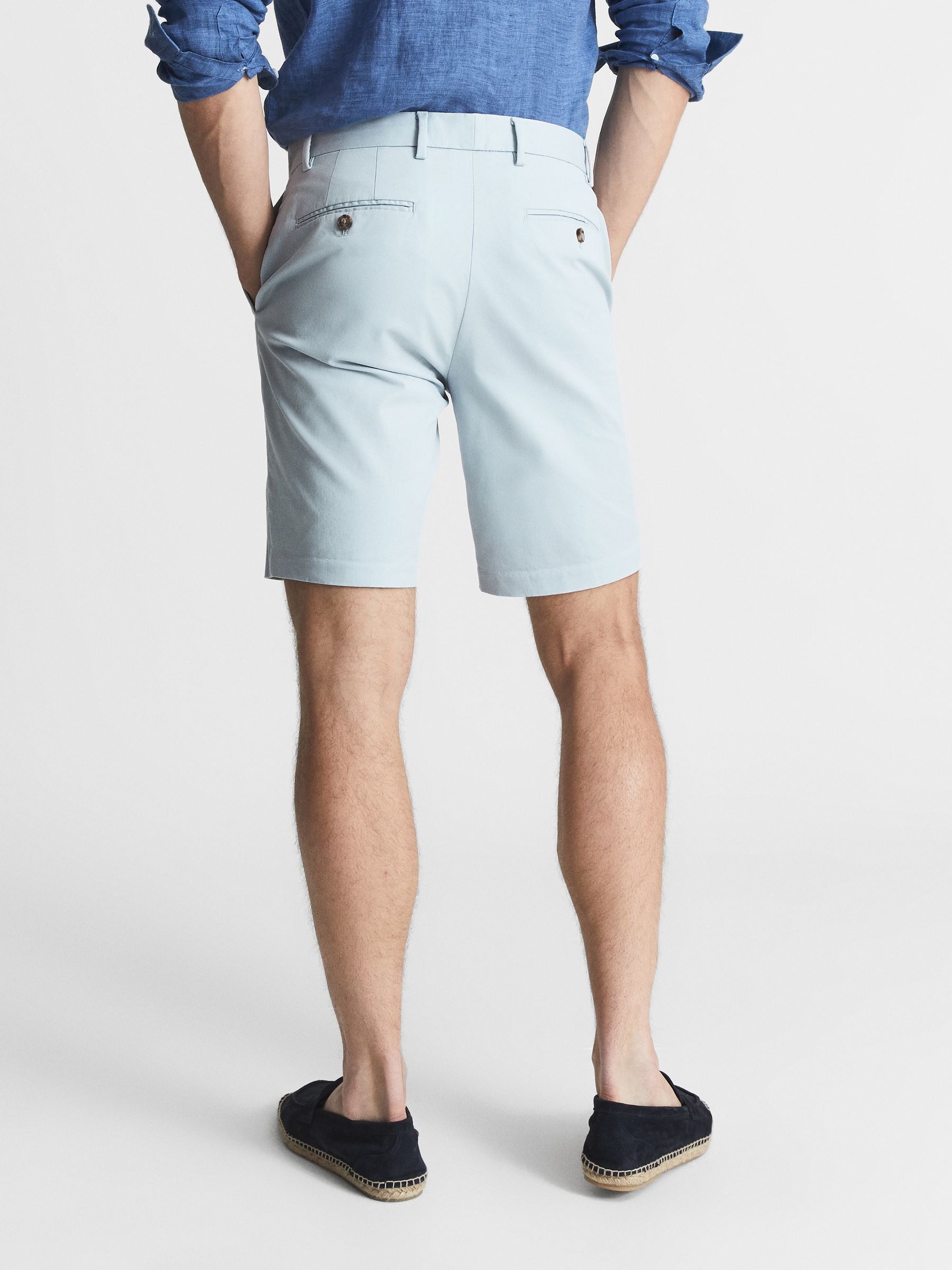Casual Chino Shorts in Soft Blue - Image 5 of 6
