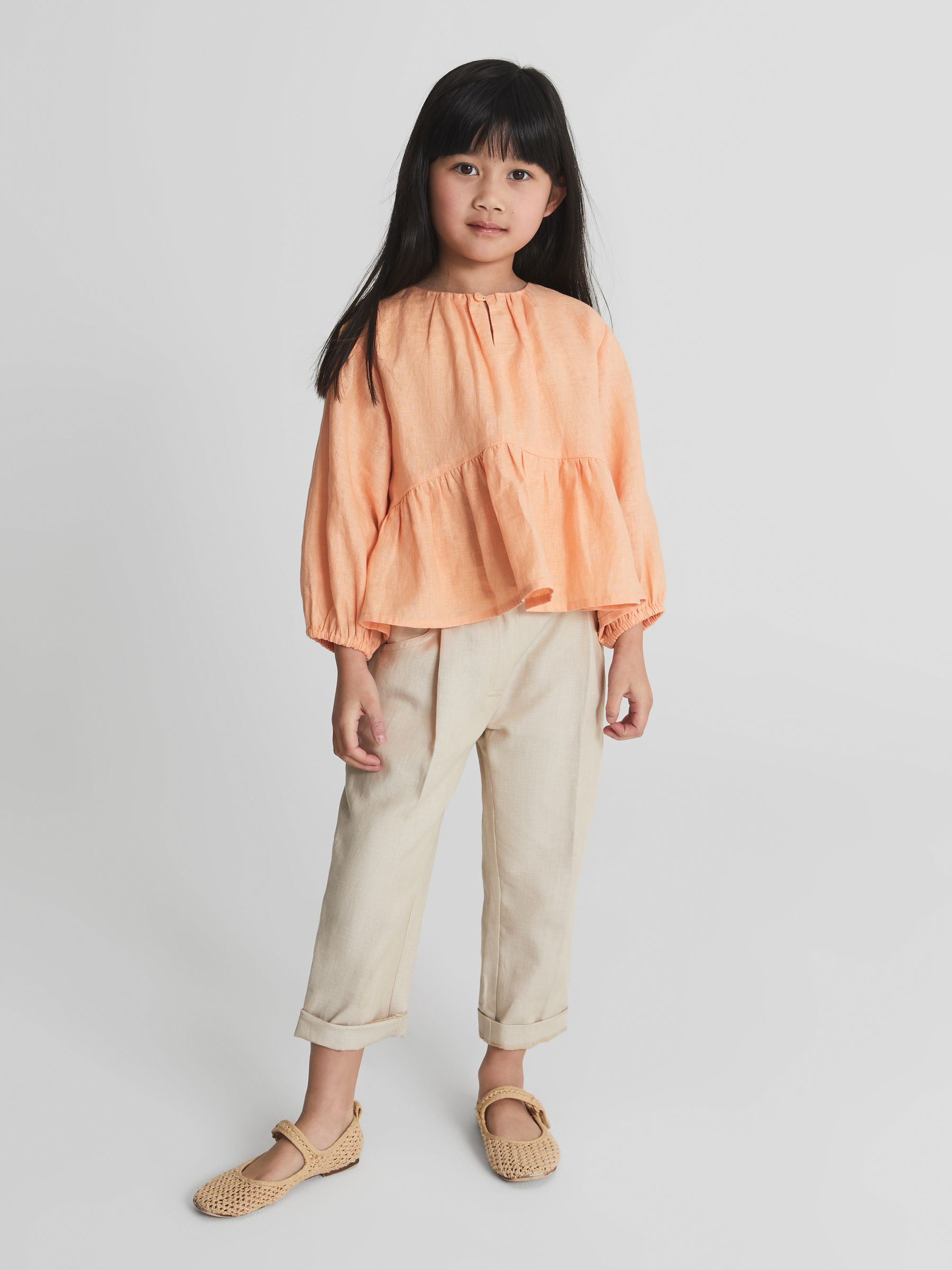 Long Sleeve Blouse in Orange - Image 1 of 5