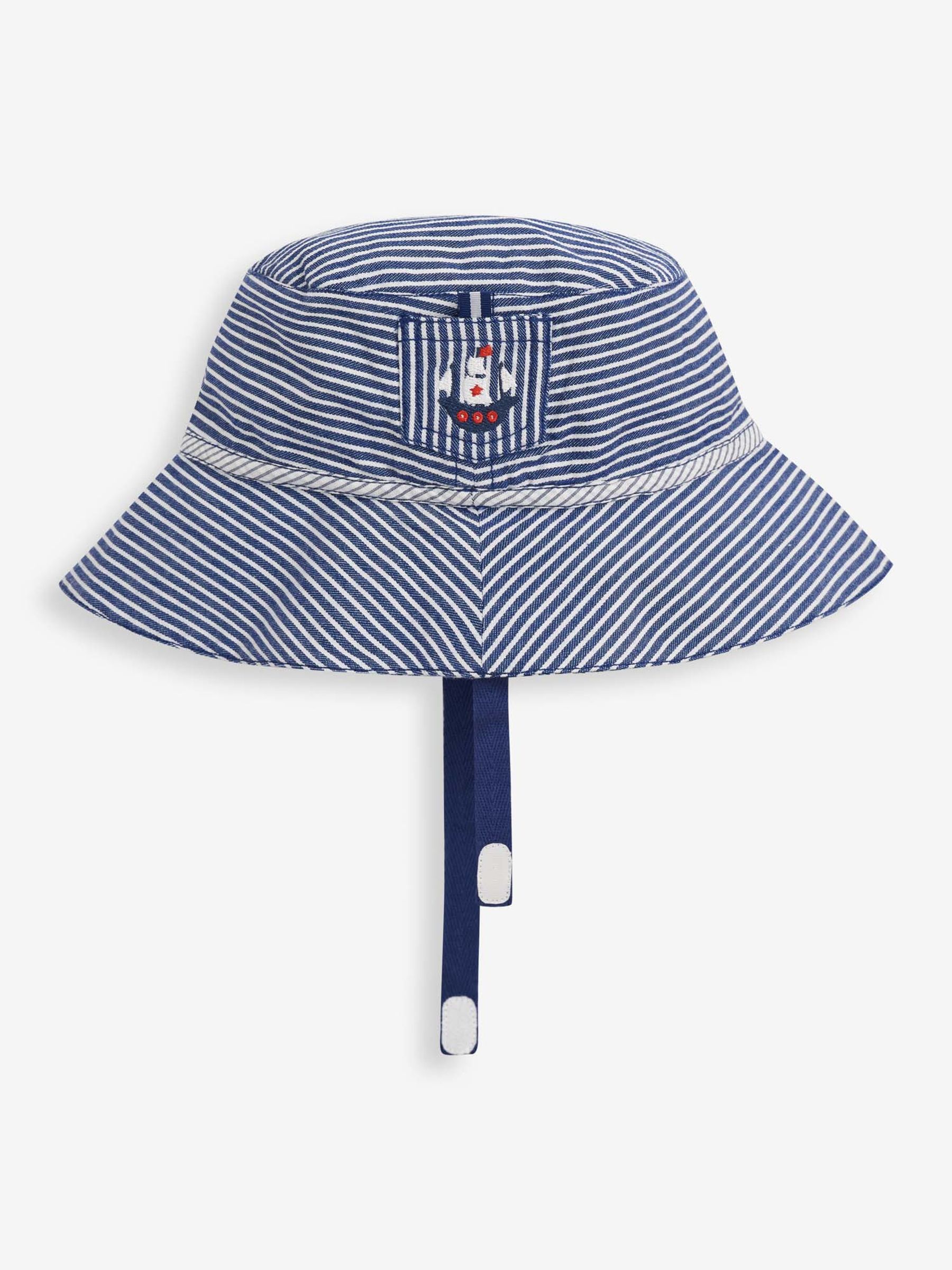 Nautical Stripe Sun Hat in Navy - Image 2 of 3