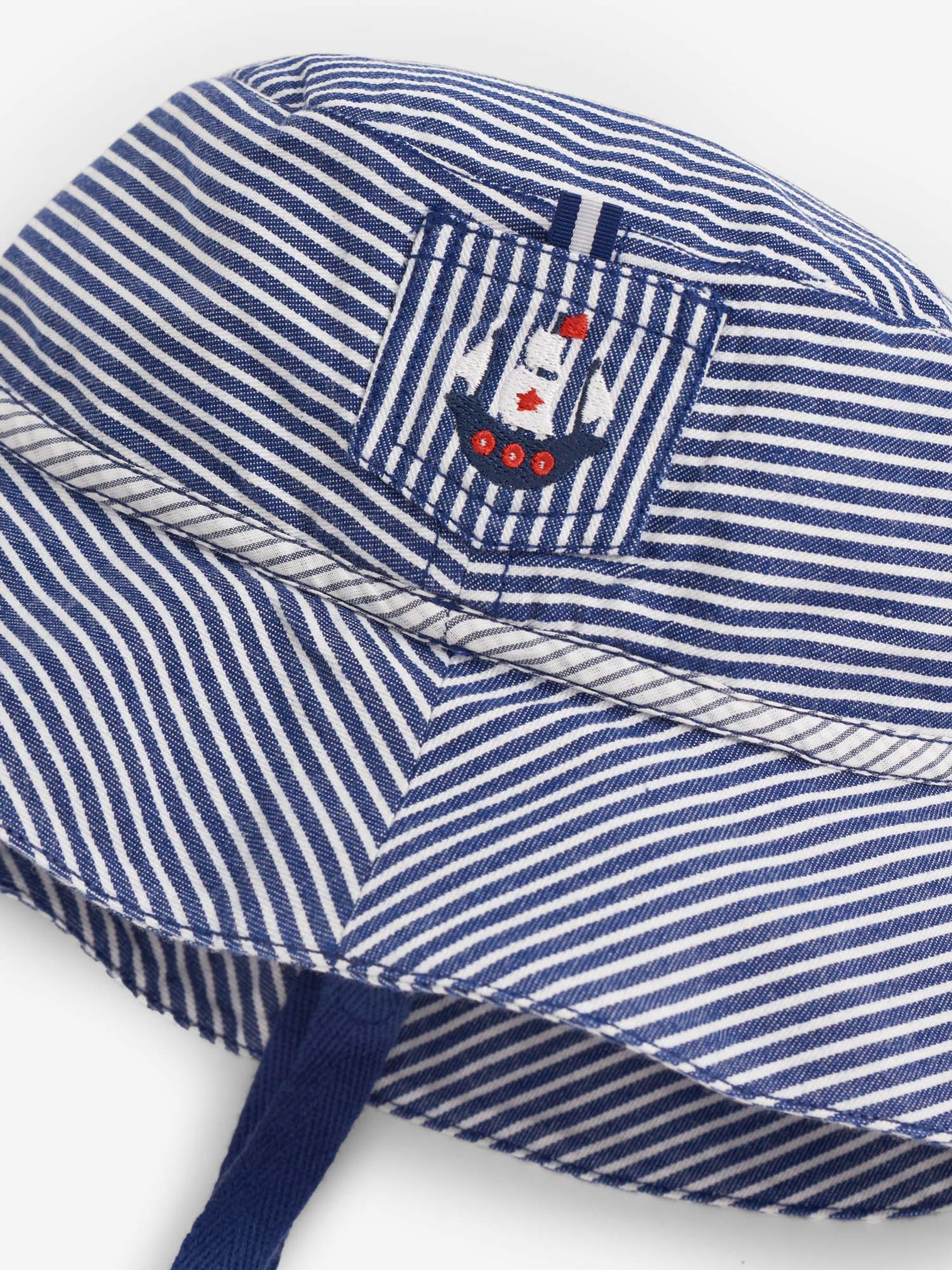 Nautical Stripe Sun Hat in Navy - Image 3 of 3
