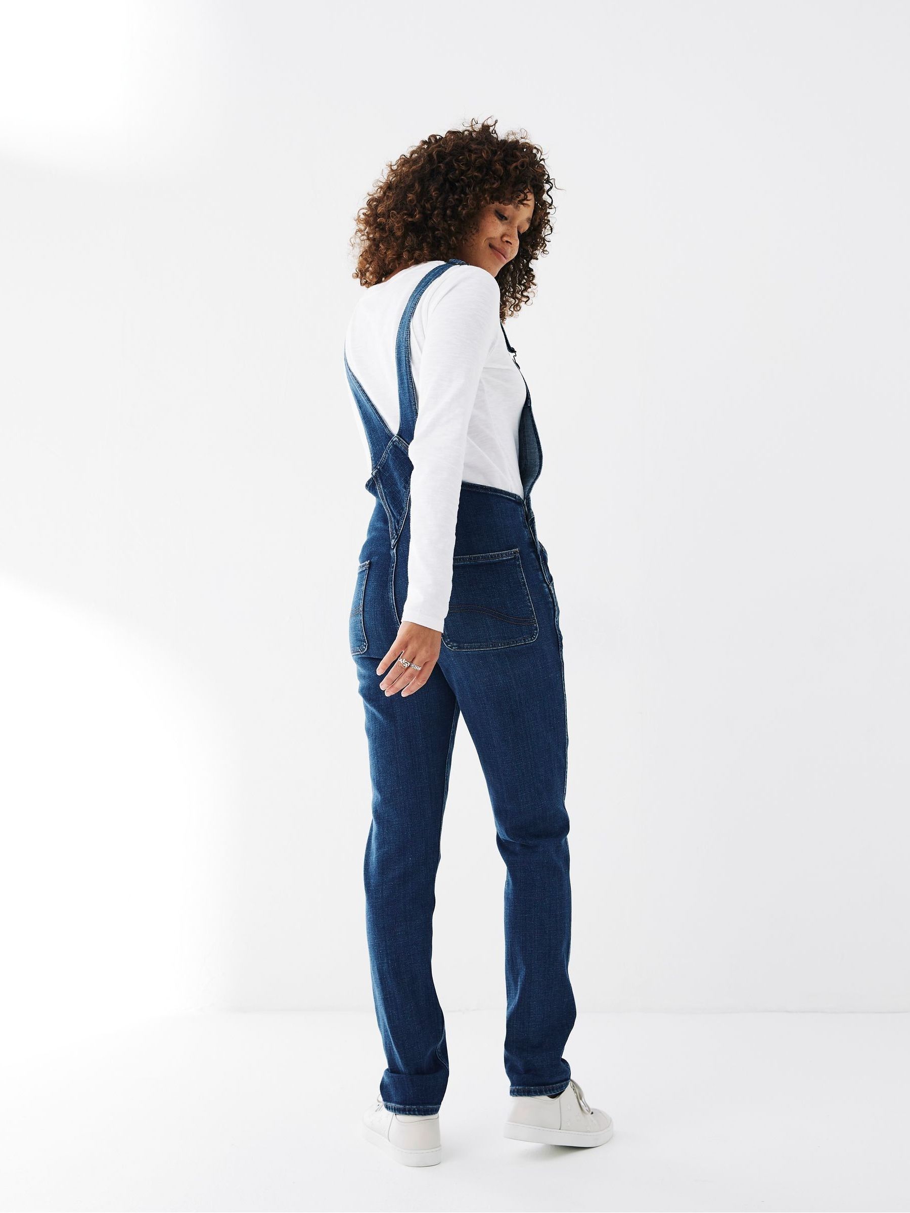 Dark Blue Lewes Denim Dungarees - Image 2 of 4
