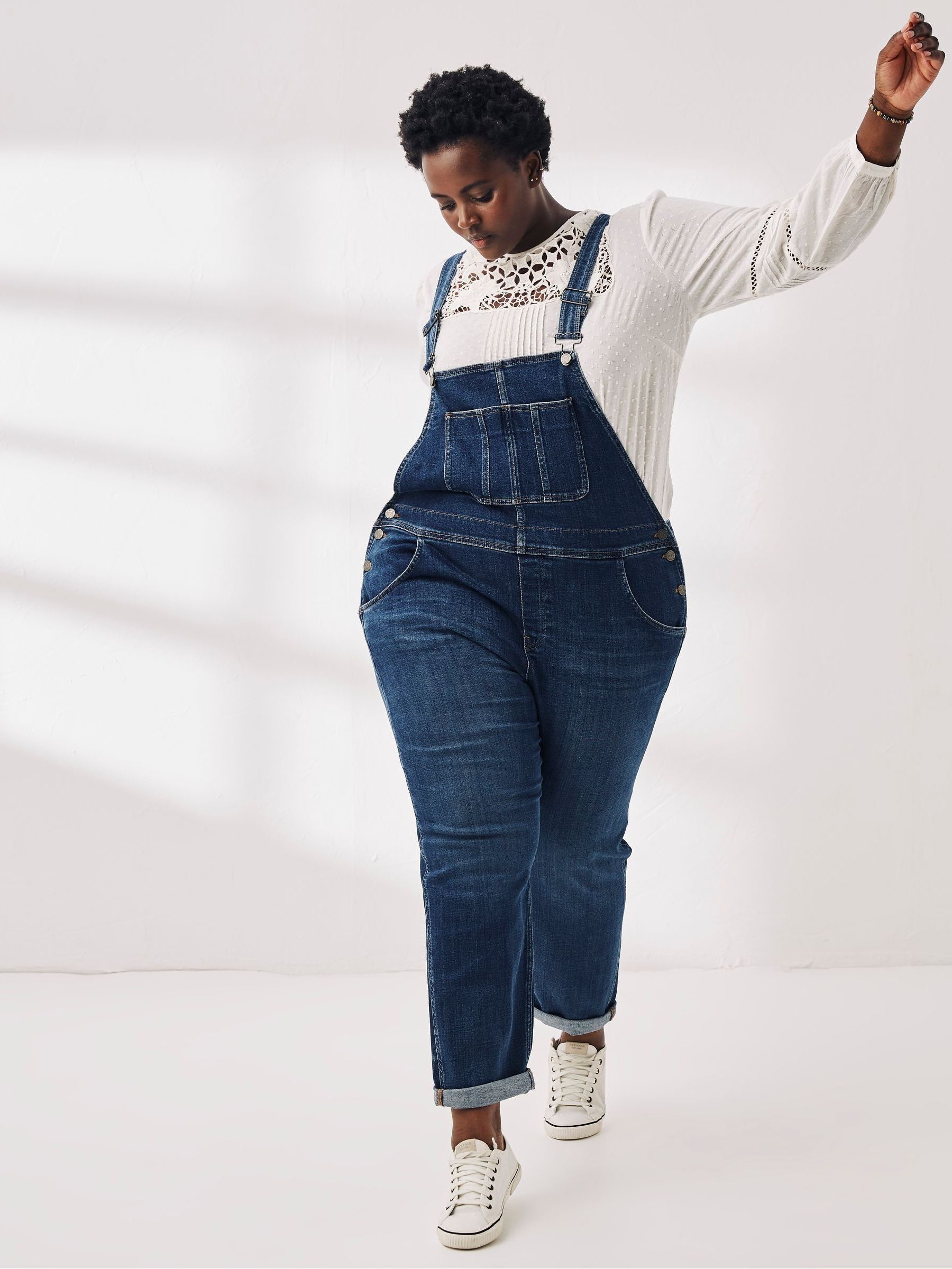 Dark Blue Lewes Denim Dungarees - Image 3 of 4
