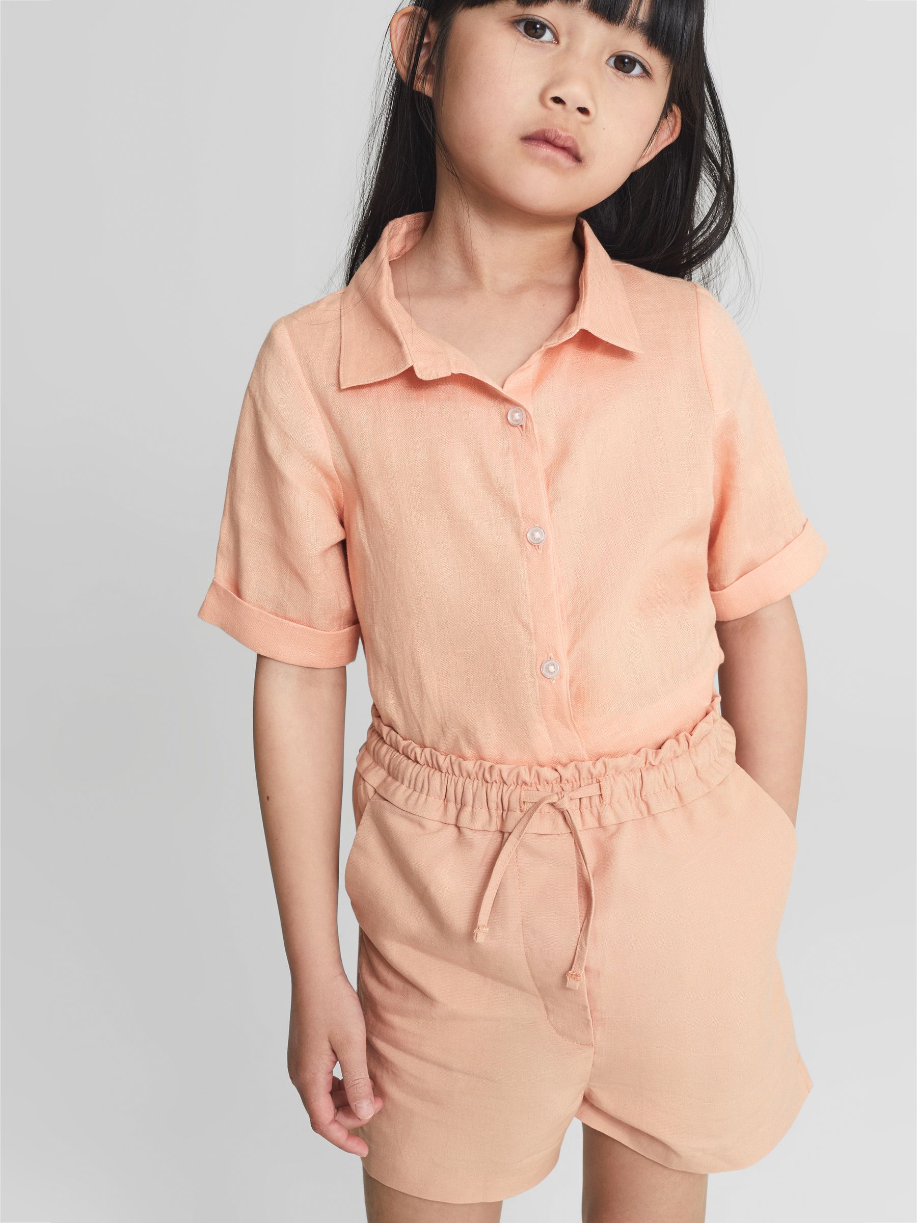 Linen Shorts in Pink - Image 1 of 7