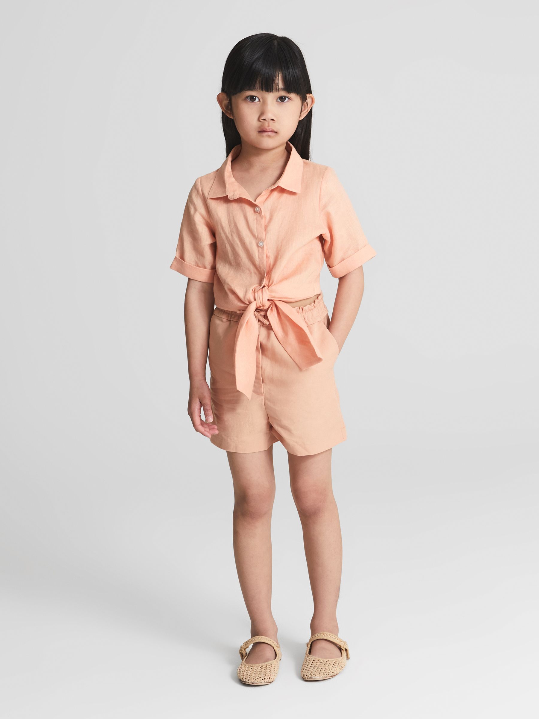 Linen Shorts in Pink - Image 3 of 7