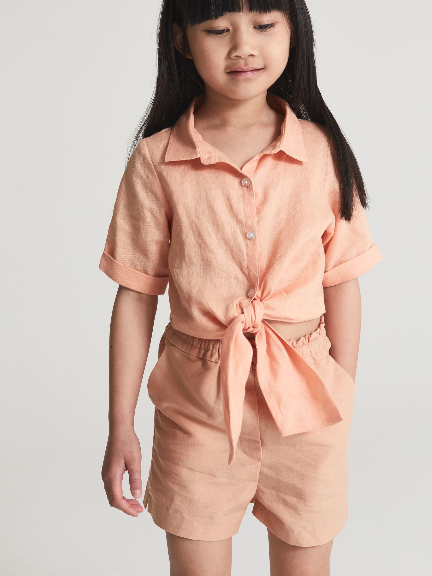 Linen Shorts in Pink - Image 4 of 7