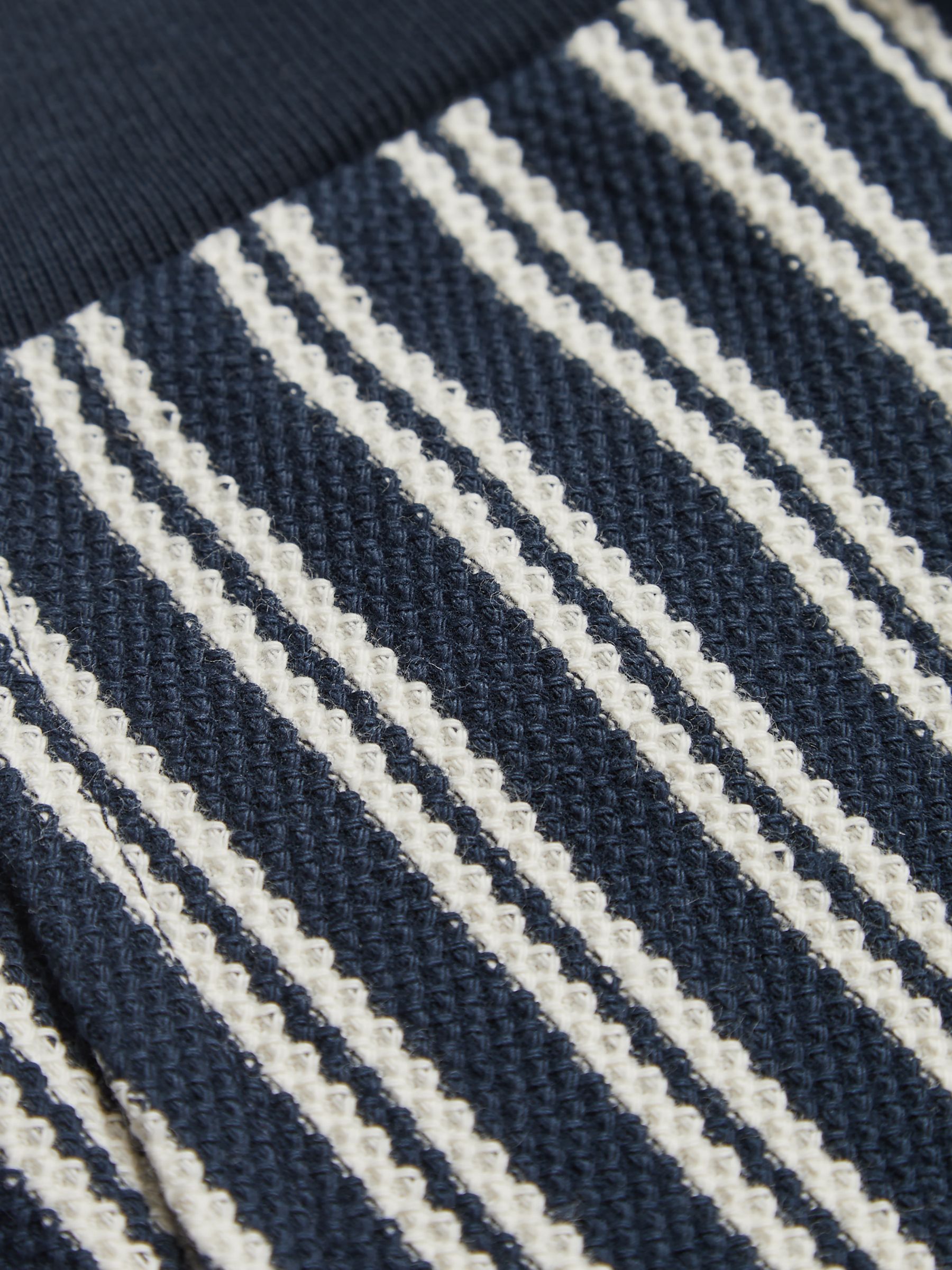 Striped Cotton Shorts in Navy - Image 5 of 5