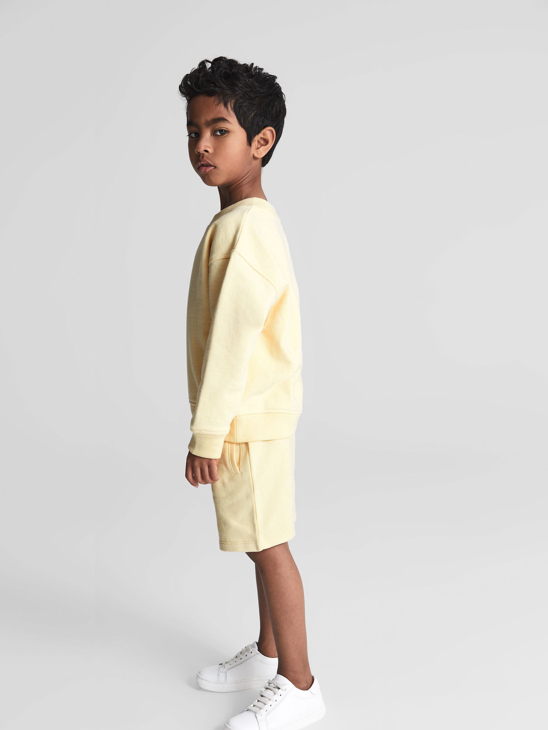 Drawstring Jersey Shorts in Lemon - Image 4 of 6