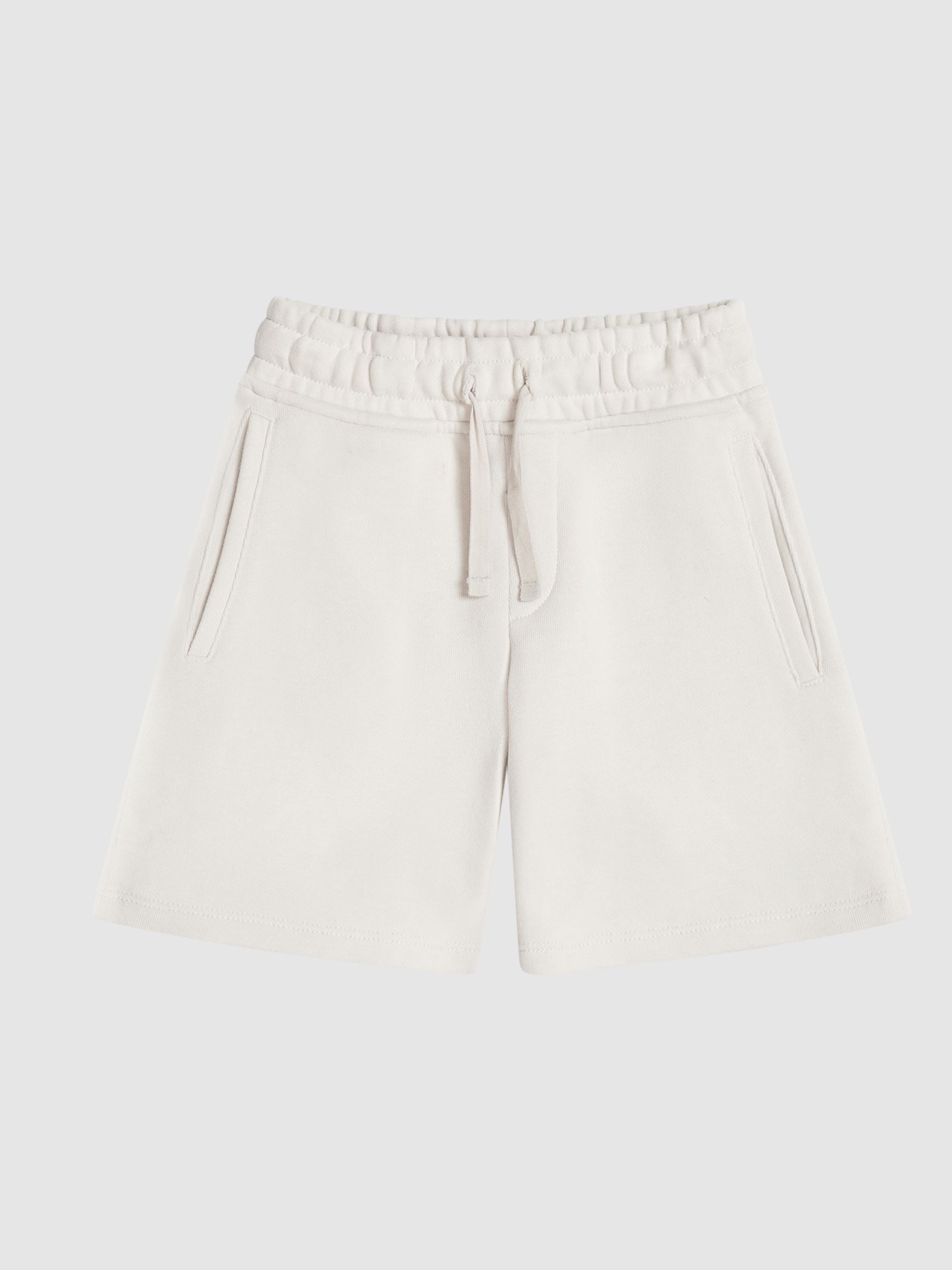 Drawstring Jersey Shorts in Dark Ecru - Image 2 of 8