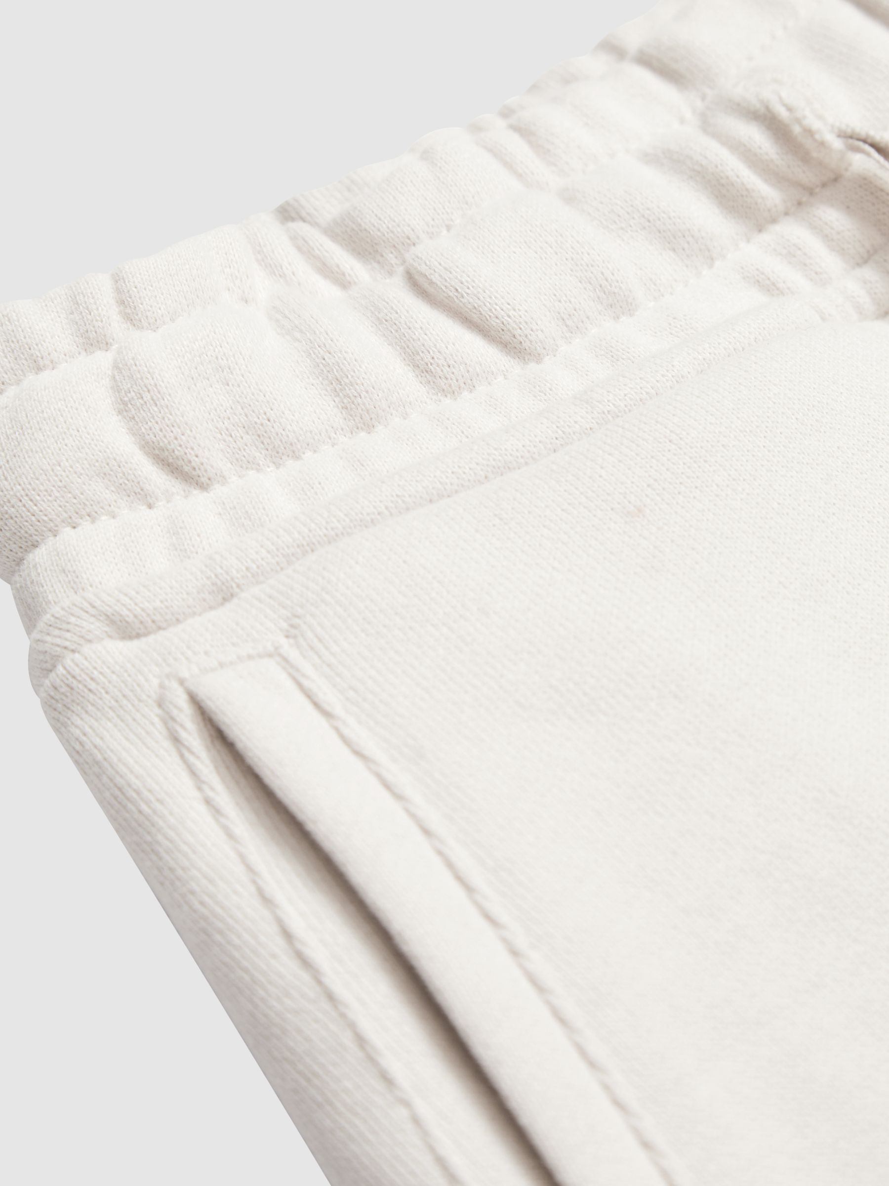 Drawstring Jersey Shorts in Dark Ecru - Image 8 of 8