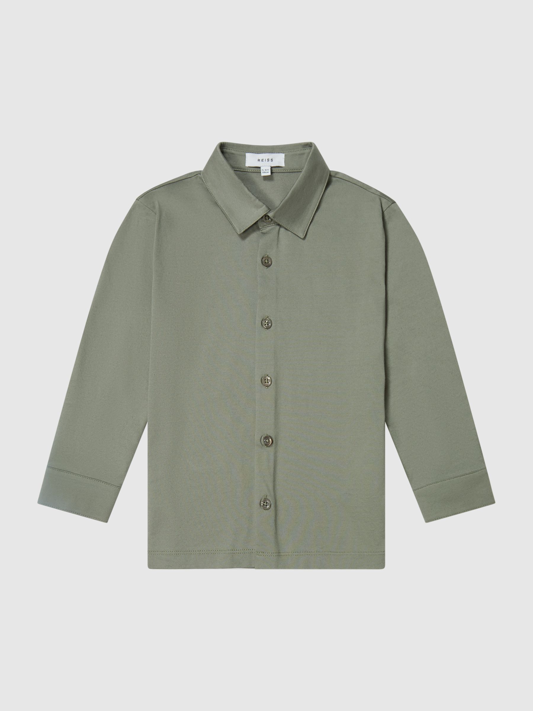 Cotton Shirt in Sage - Image 2 of 5