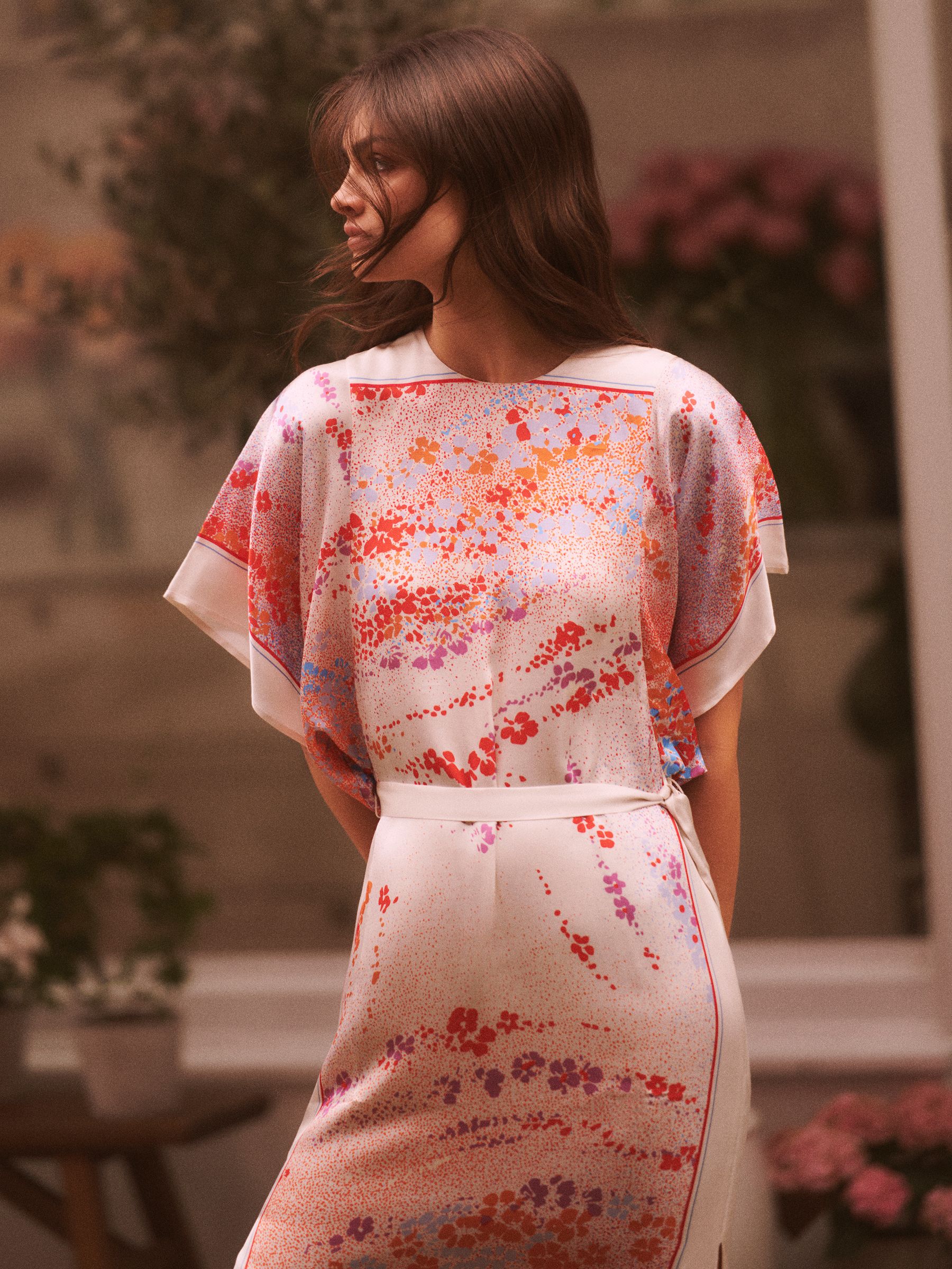 Printed Mini Dress in Multi - Image 1 of 6