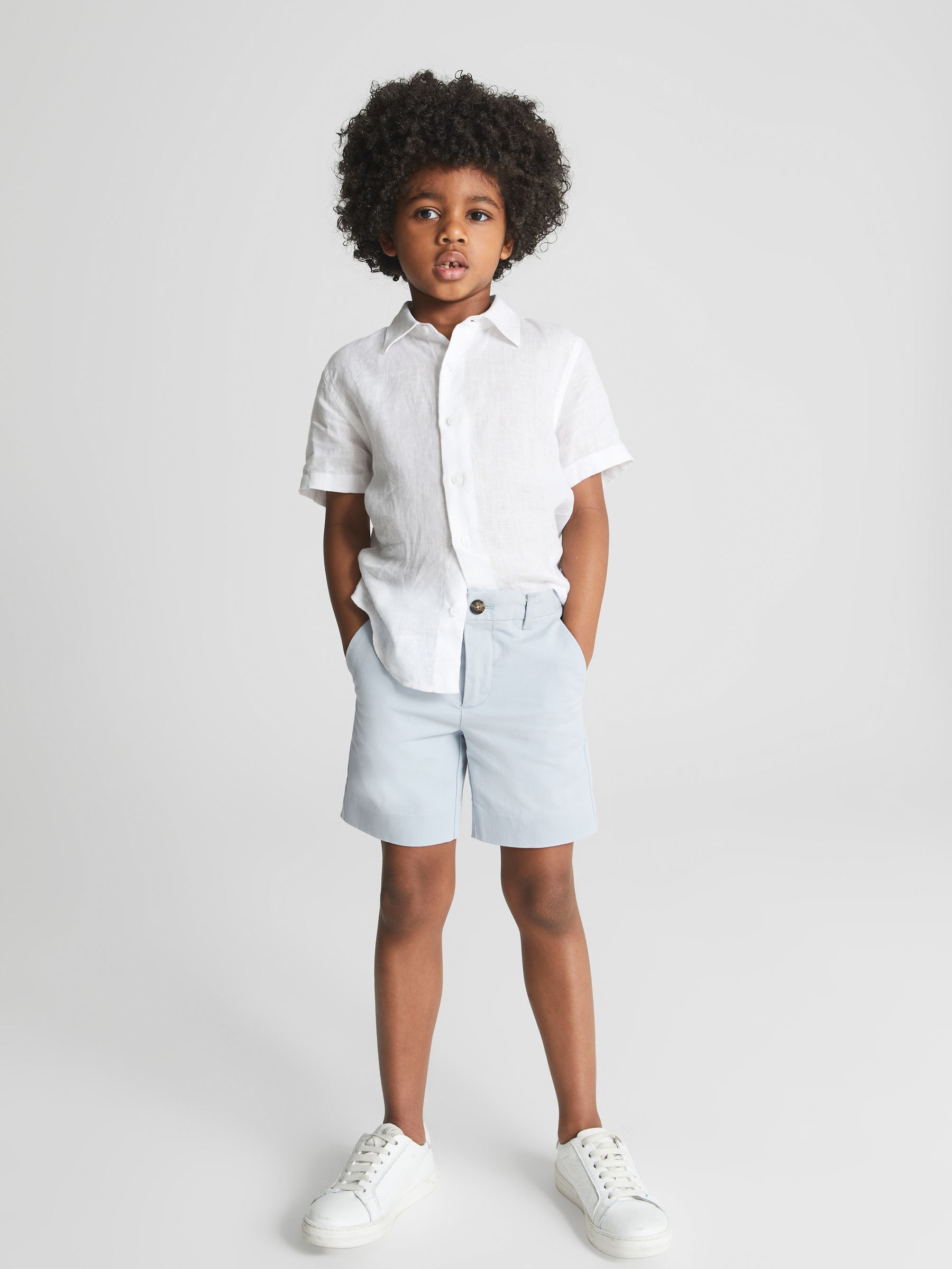 Junior Casual Chino Shorts in Blue - Image 1 of 5