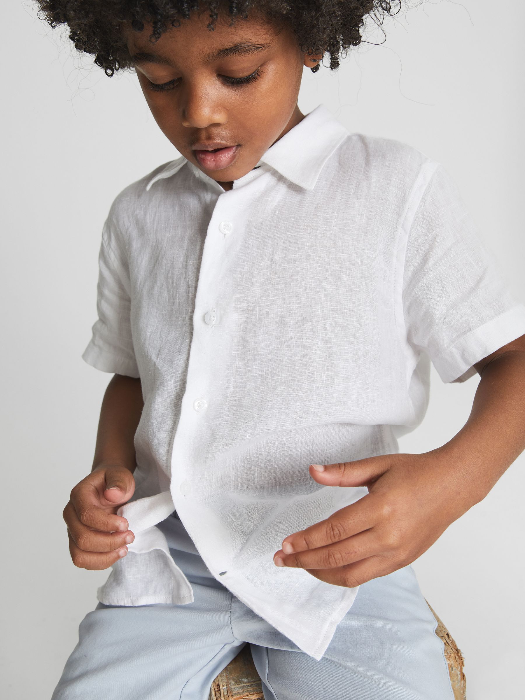 Junior Casual Chino Shorts in Blue - Image 3 of 5
