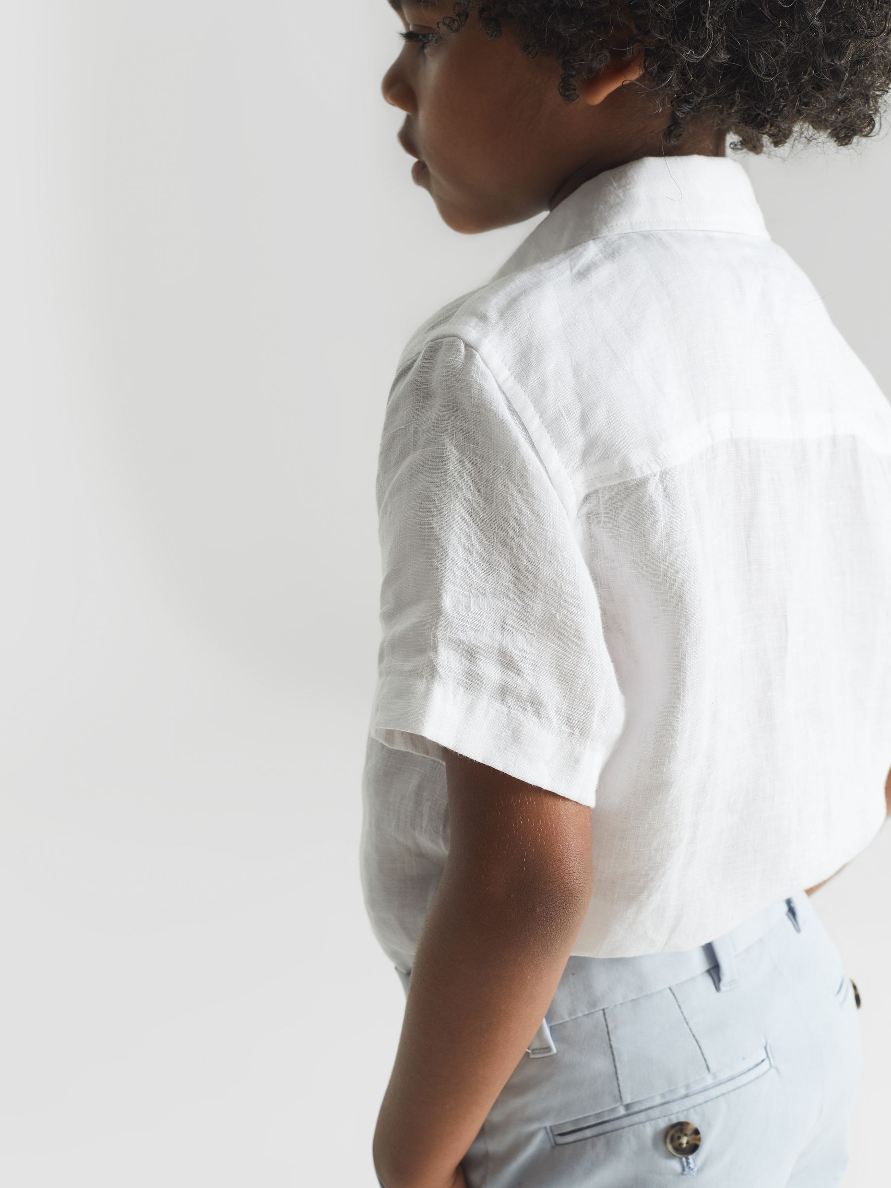 Junior Casual Chino Shorts in Blue - Image 4 of 5