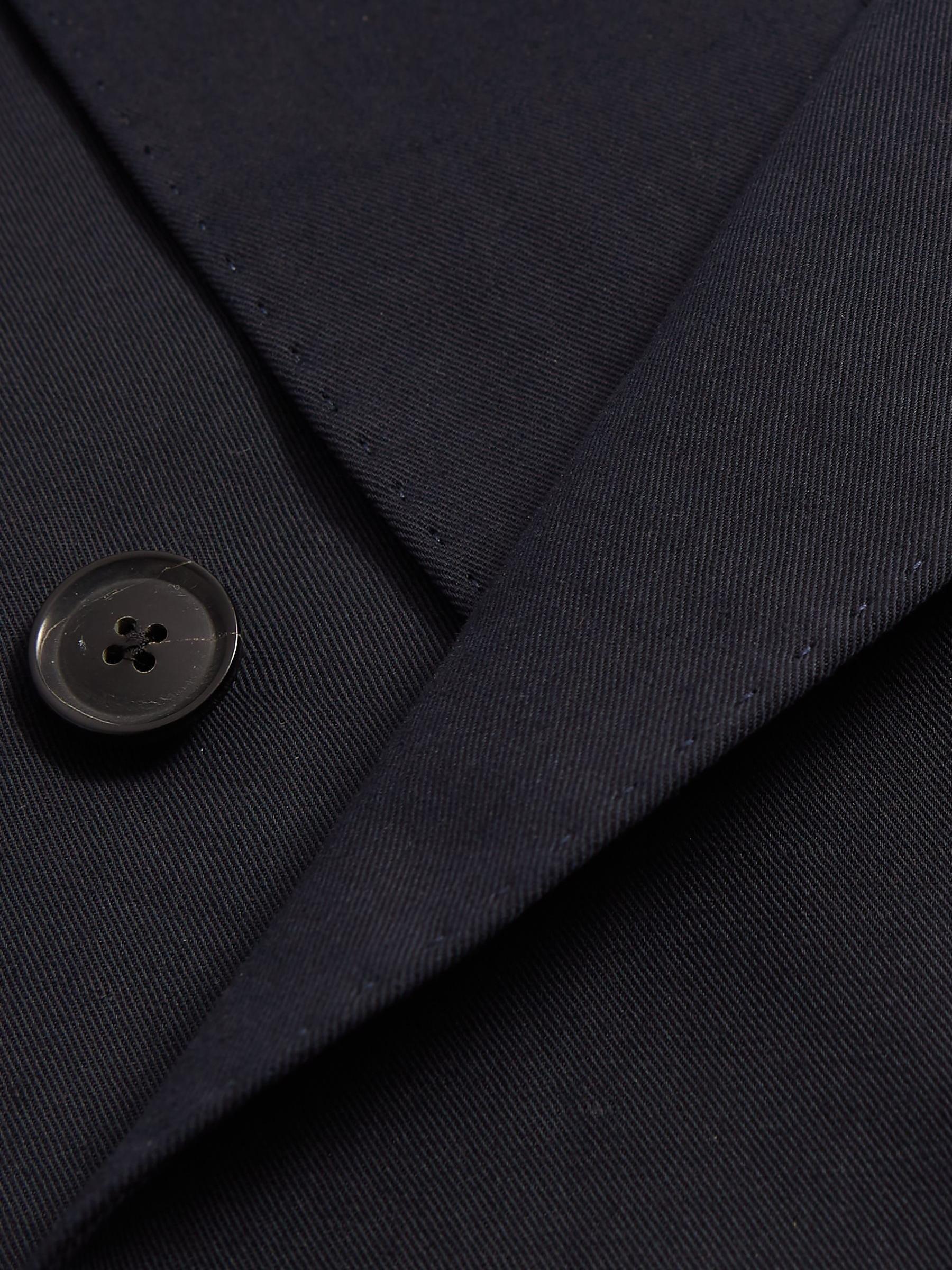 Class Navy Double Breasted Cotton-Linen Slim Fit Blazer - Image 7 of 7