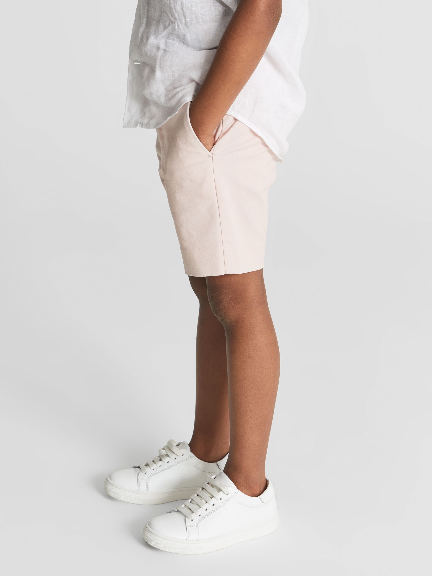 Junior Casual Chino Shorts in Pink - Image 1 of 6 Junior Casual Chino Shorts in Pink - Image 1 of 6