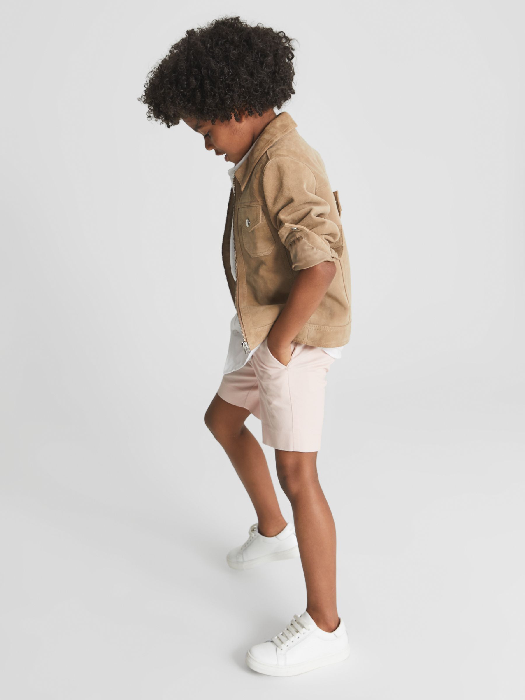 Junior Casual Chino Shorts in Pink - Image 4 of 6