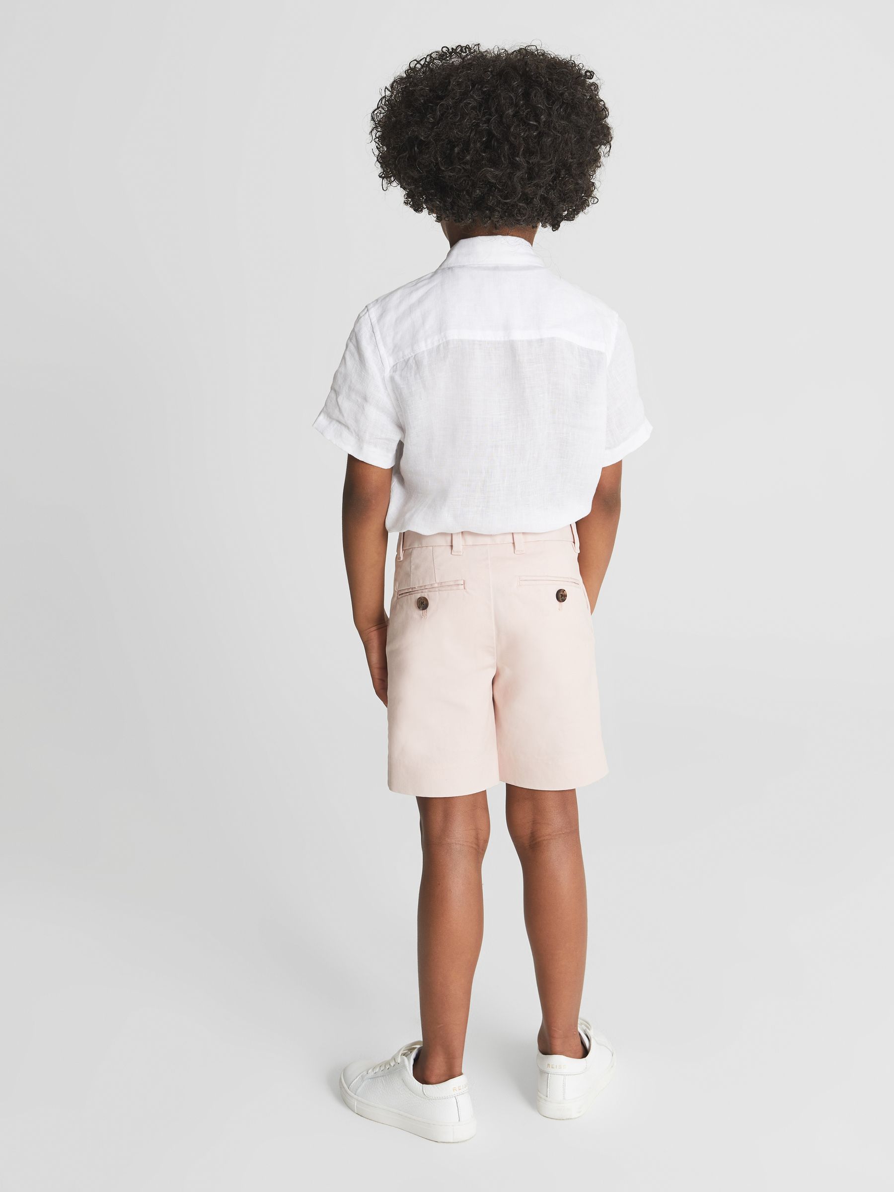 Junior Casual Chino Shorts in Pink - Image 5 of 6