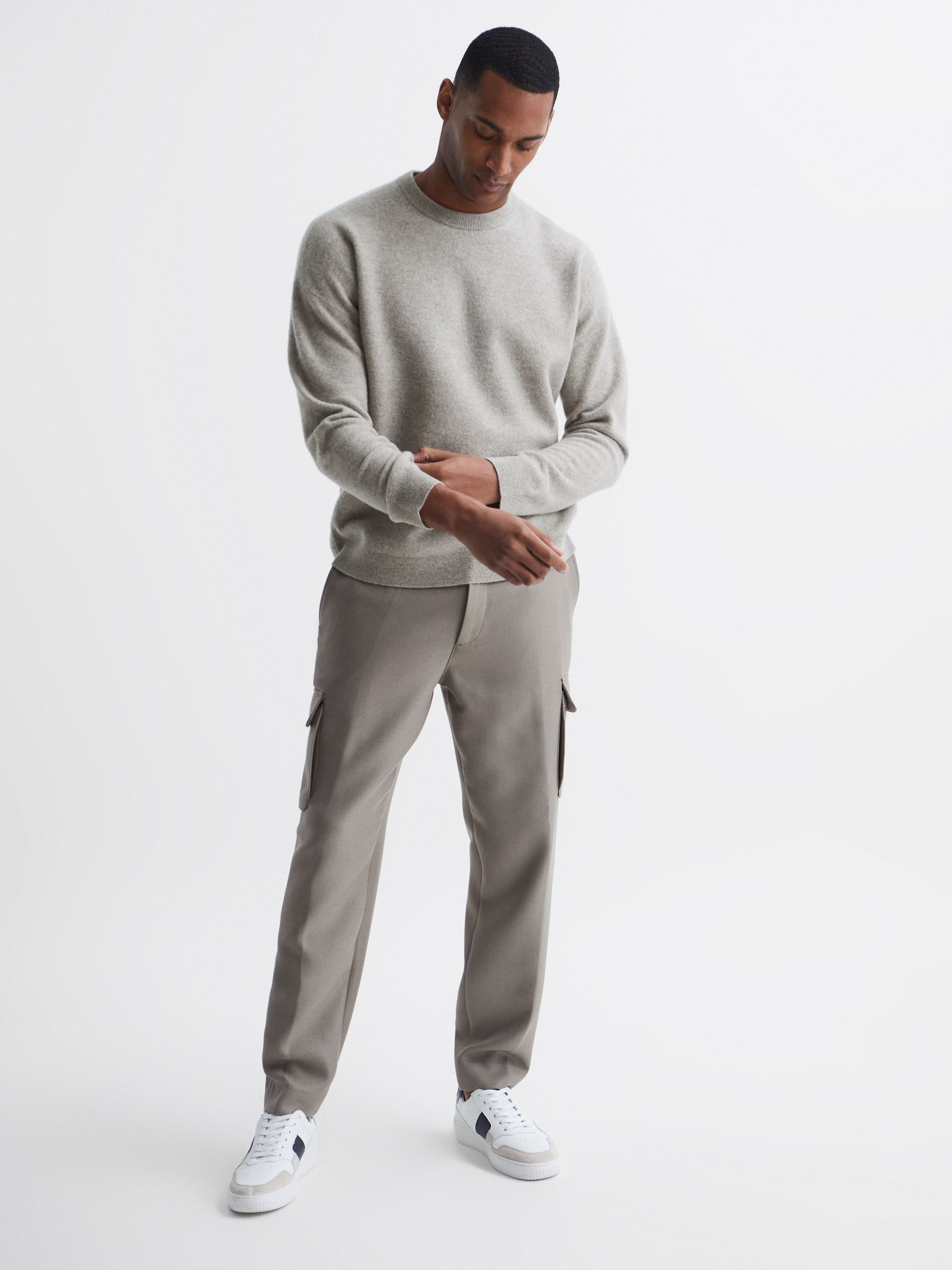 Merino Blend Crew Neck Jumper in Heather - Image 3 of 6
