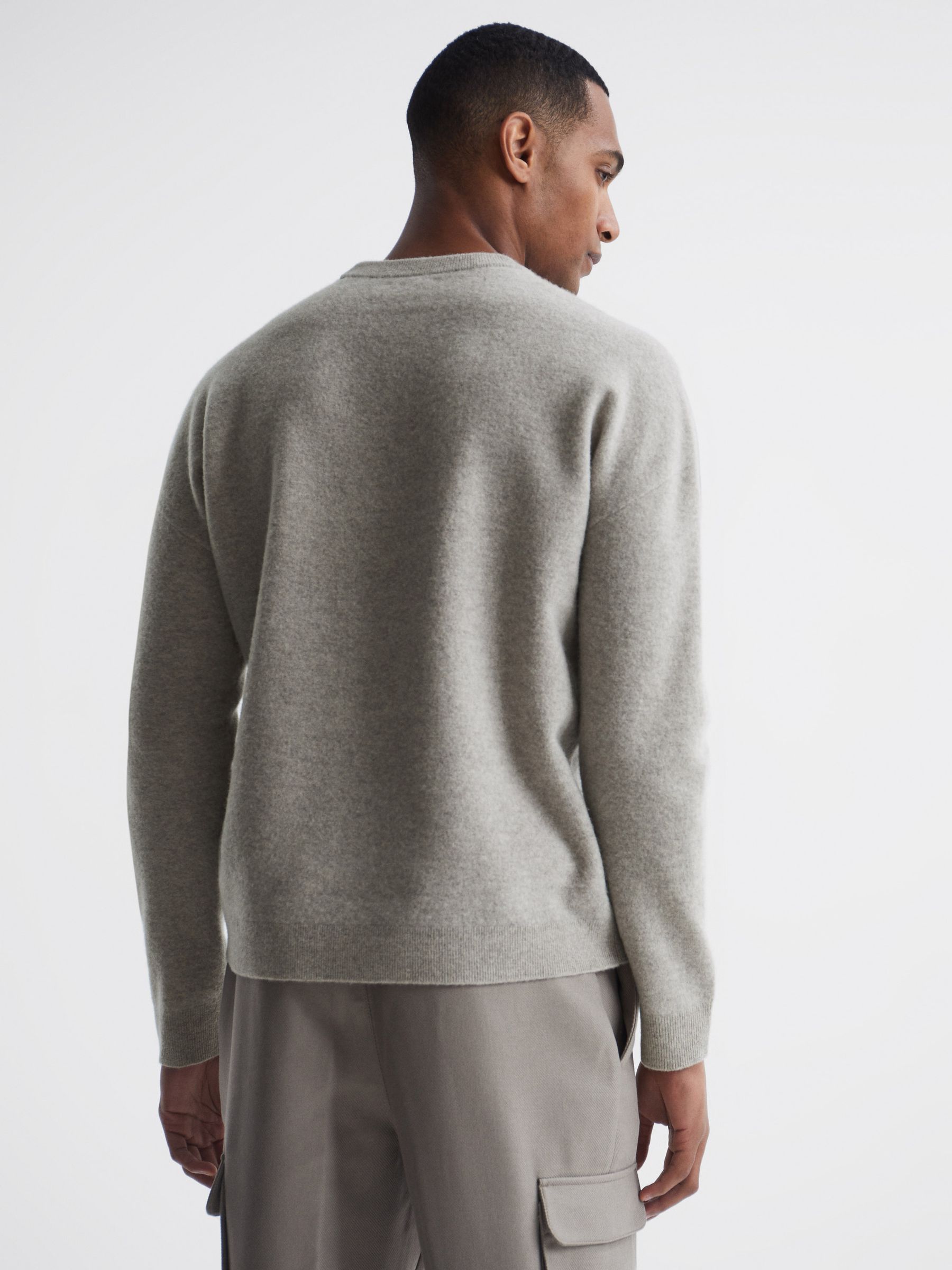 Merino Blend Crew Neck Jumper in Heather - Image 5 of 6