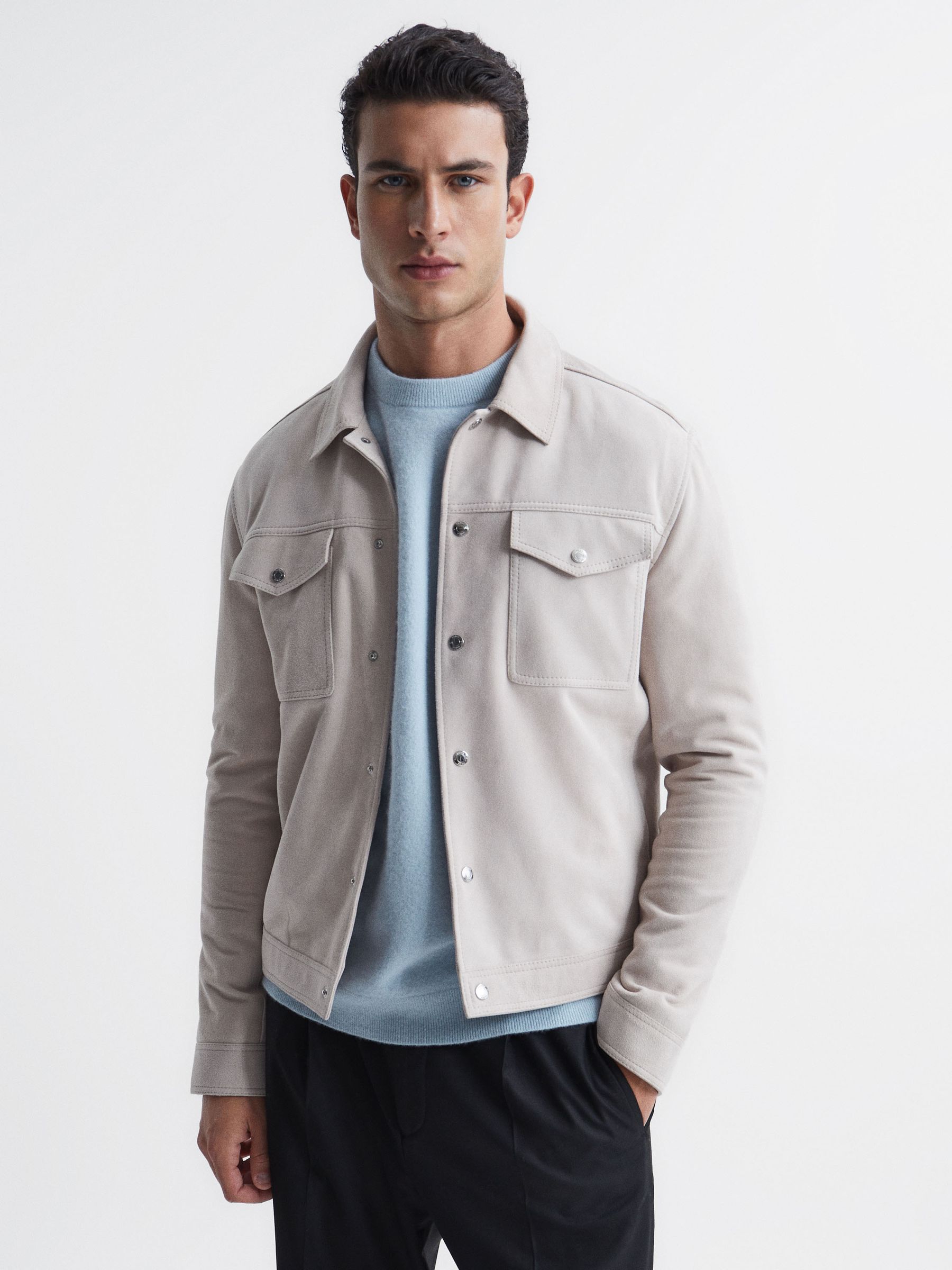 Merino Blend Crew Neck Jumper in Aquamarine - Image 6 of 6