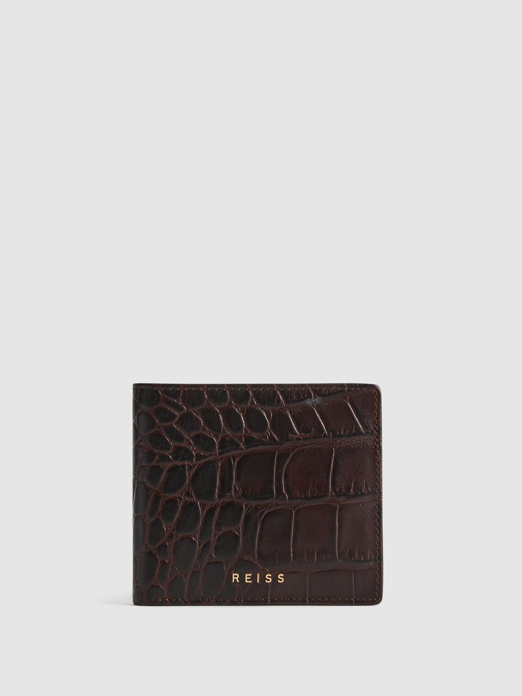 Leather Wallet in Chocolate - Image 1 of 4