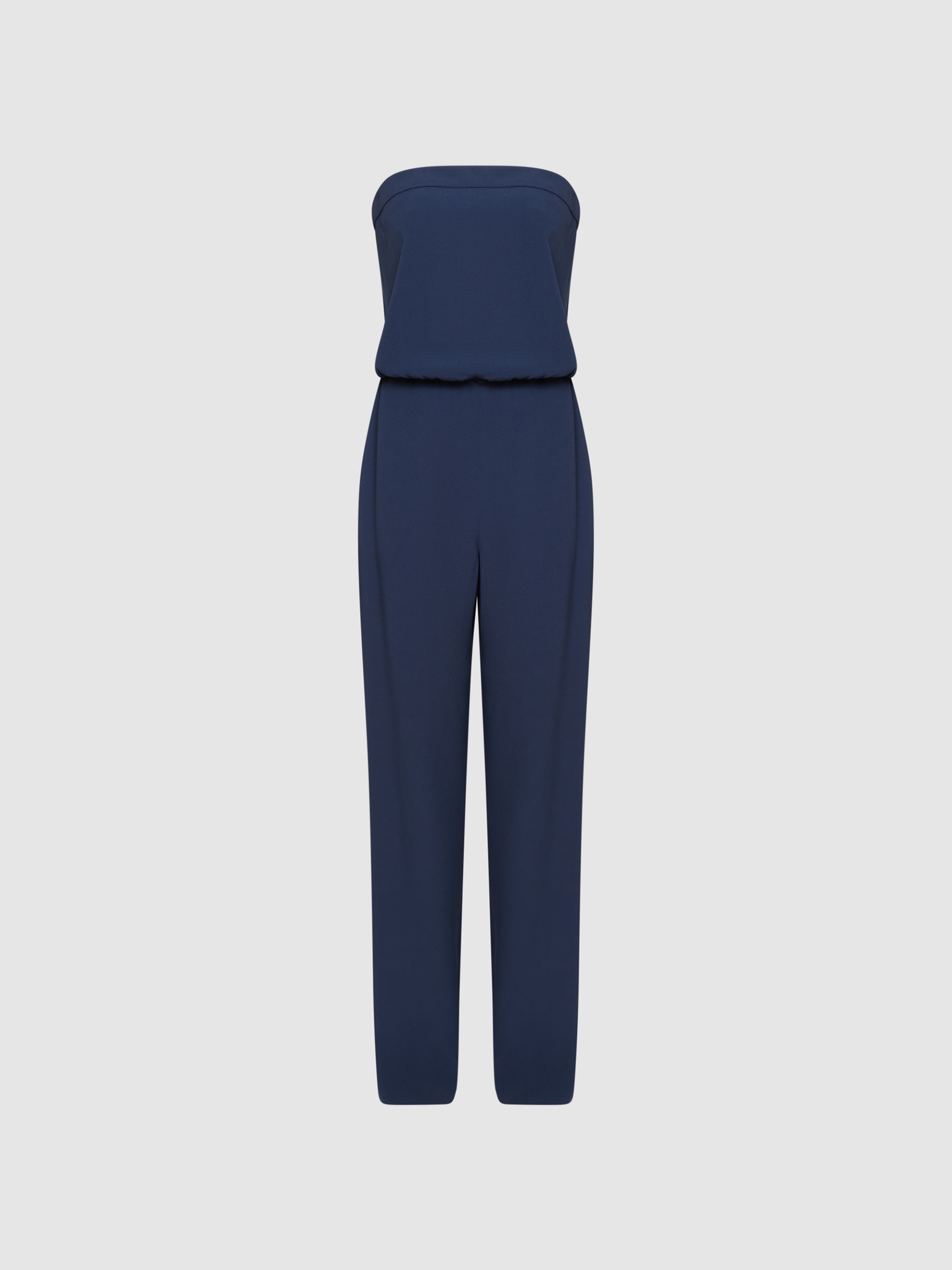Bandeau Wide Leg Jumpsuit in Navy - Image 2 of 5