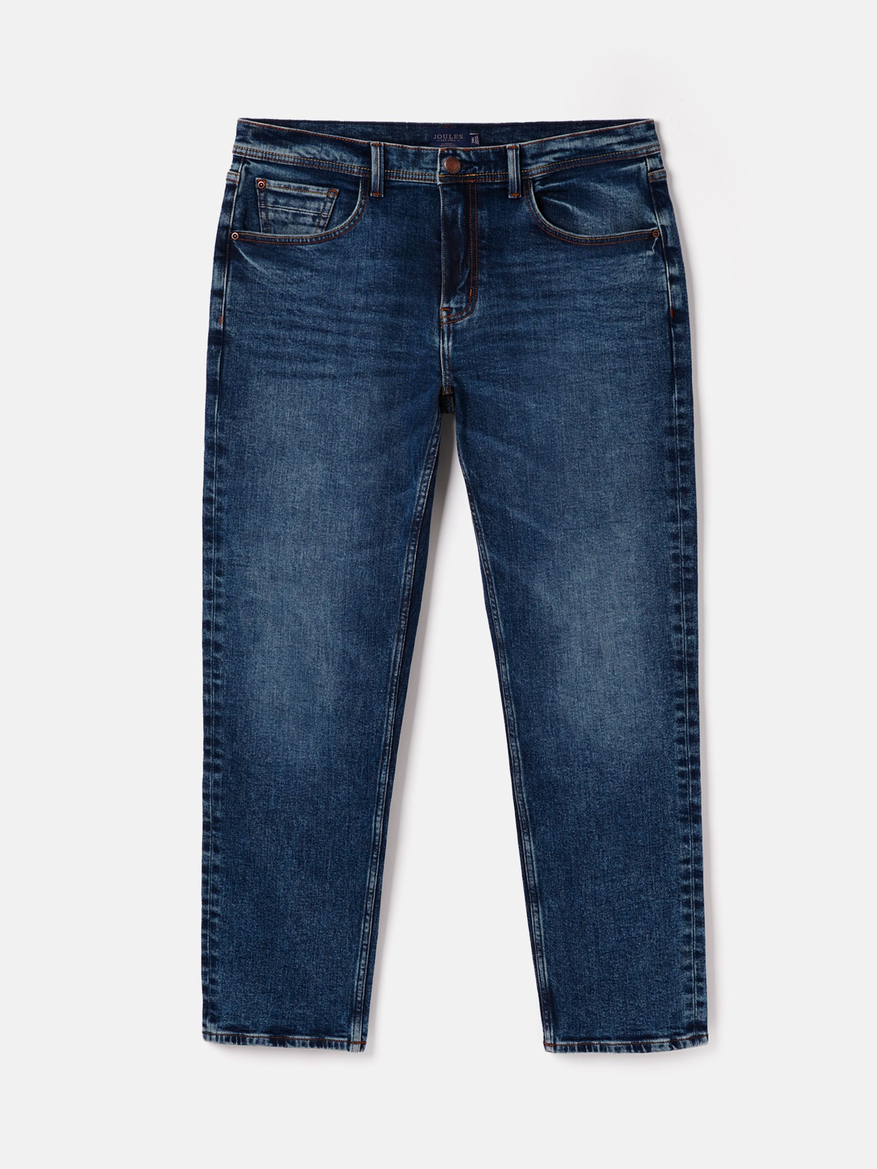 Oakham Mid Wash Blue Slim Fit Five Pocket Denim Jeans - Image 6 of 6