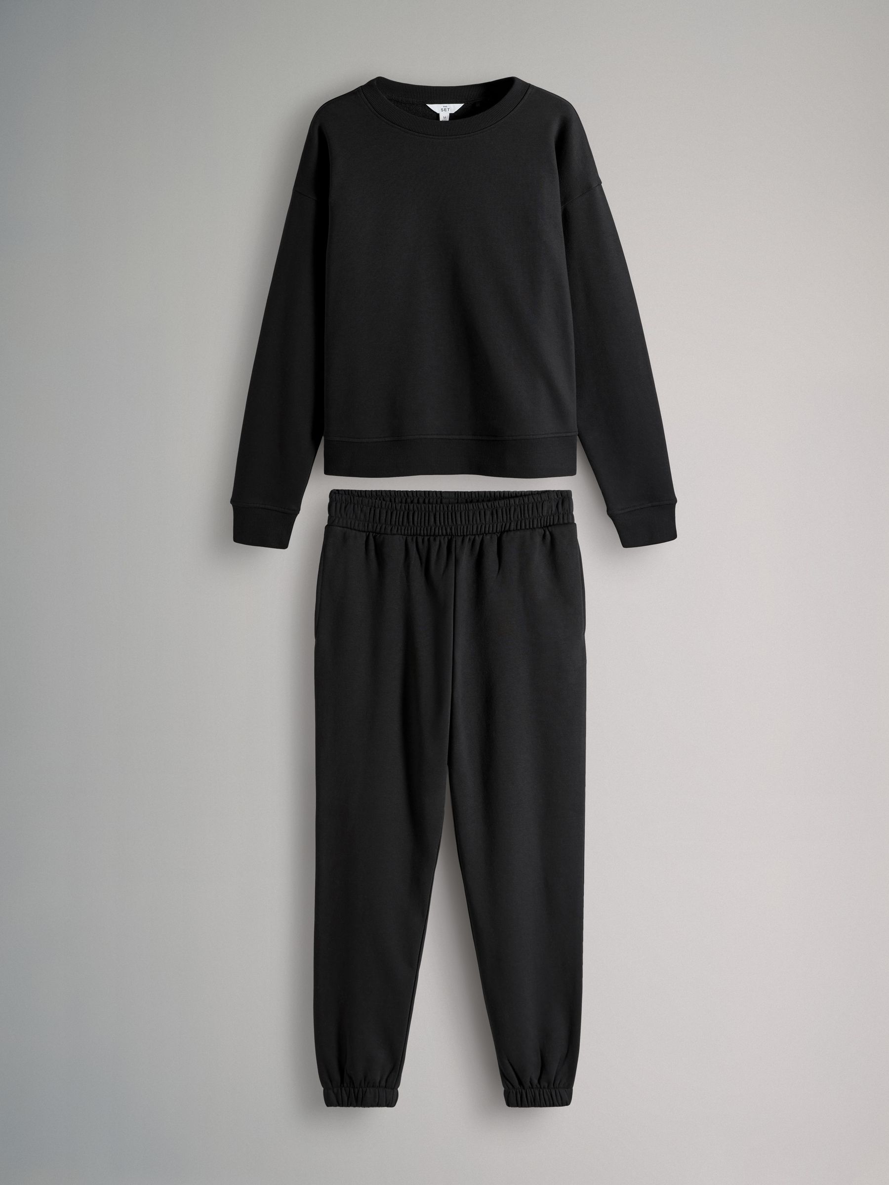 Black - Cuffed Sweatshirt and Joggers Set - Image 1 of 6