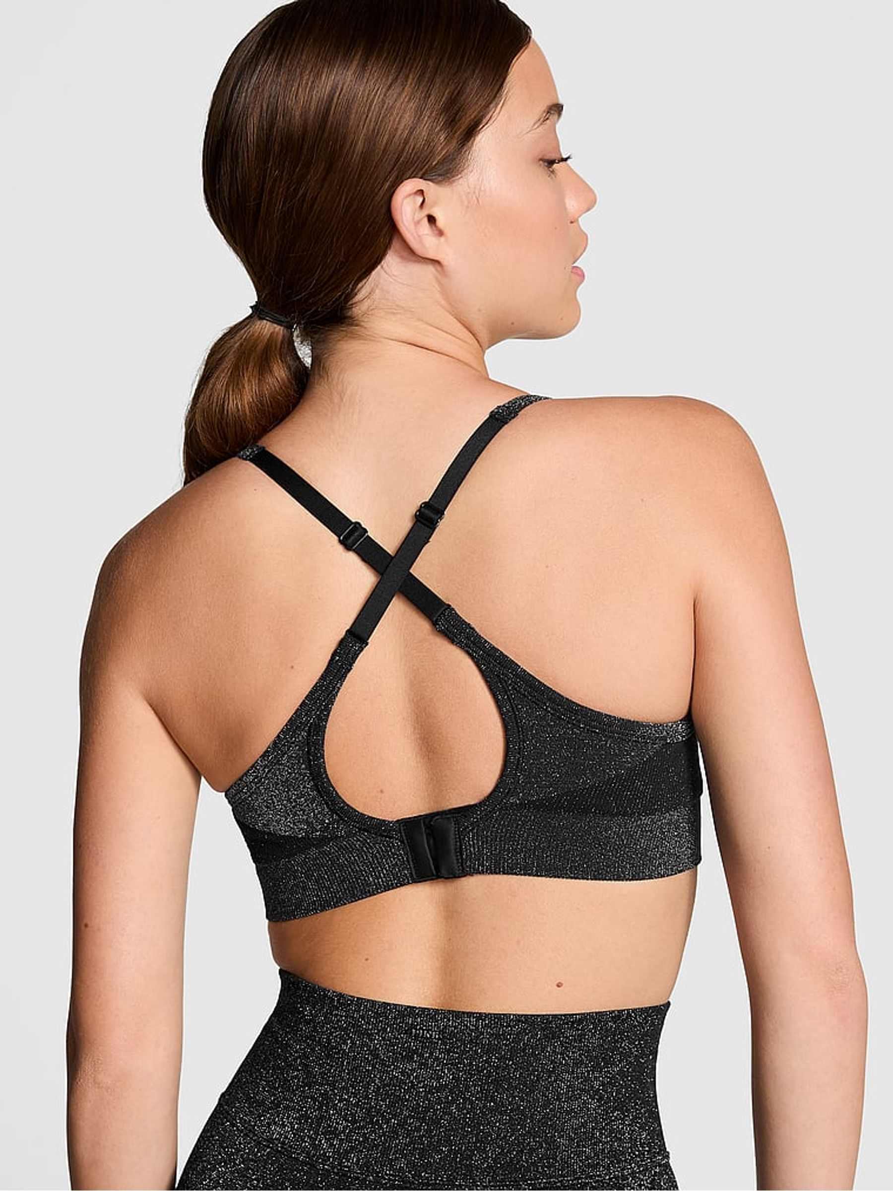 Black Shine Sports Bra - Image 2 of 4