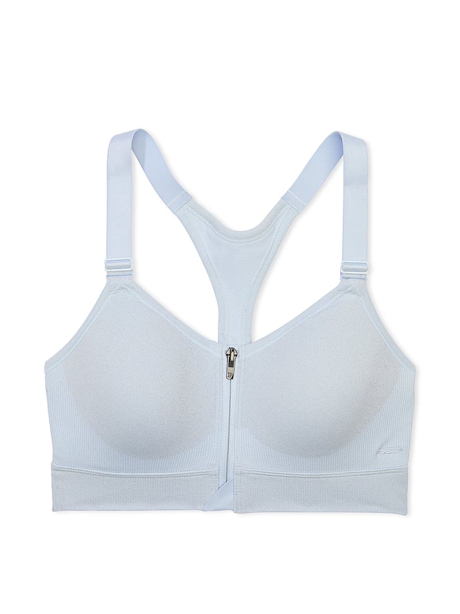 Hydrangea Blue Shine Seamless Front Close High Support Sports Bra - Image 3 of 3