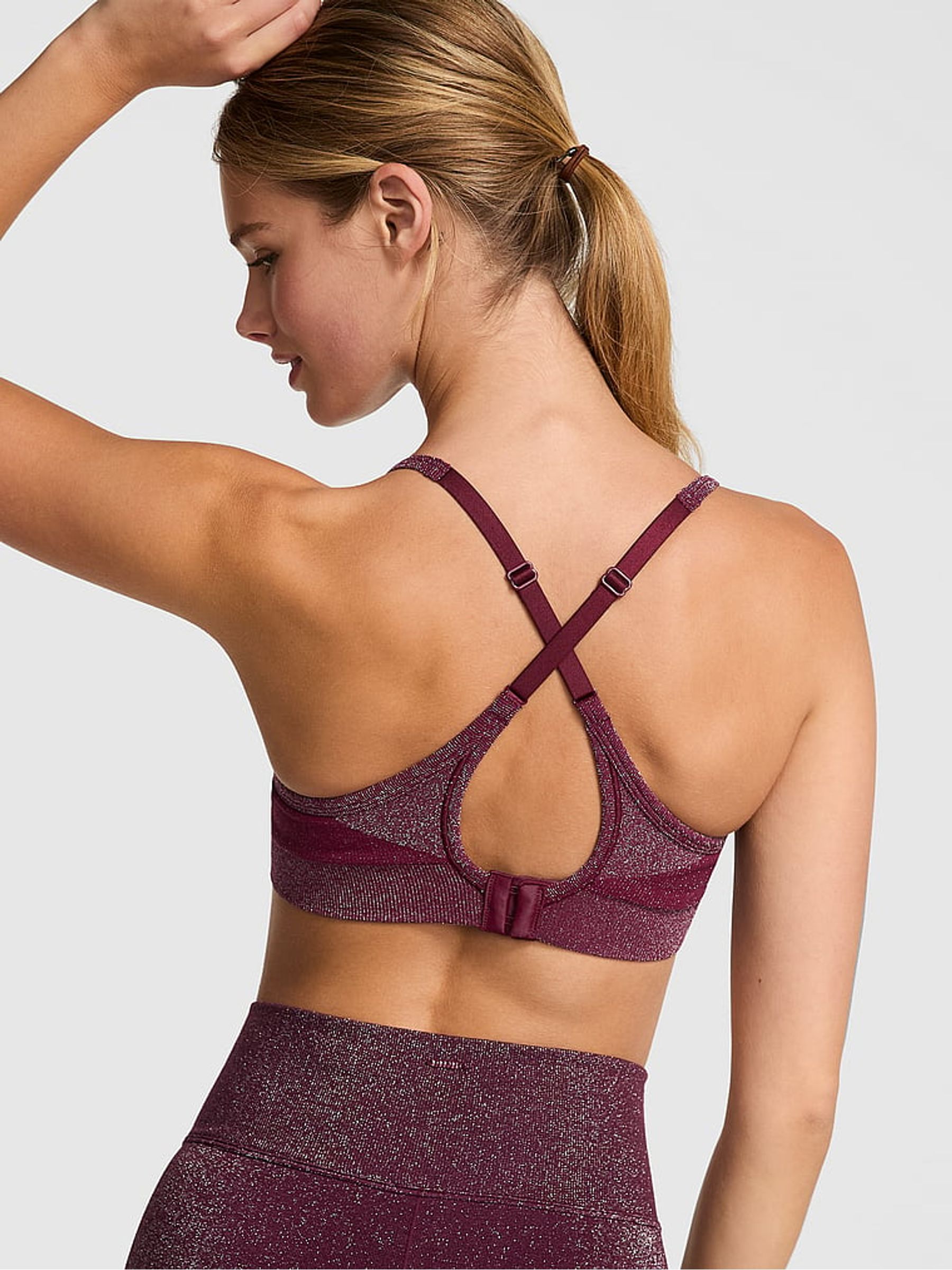 Purple Rose Shine Sports Bra - Image 2 of 3