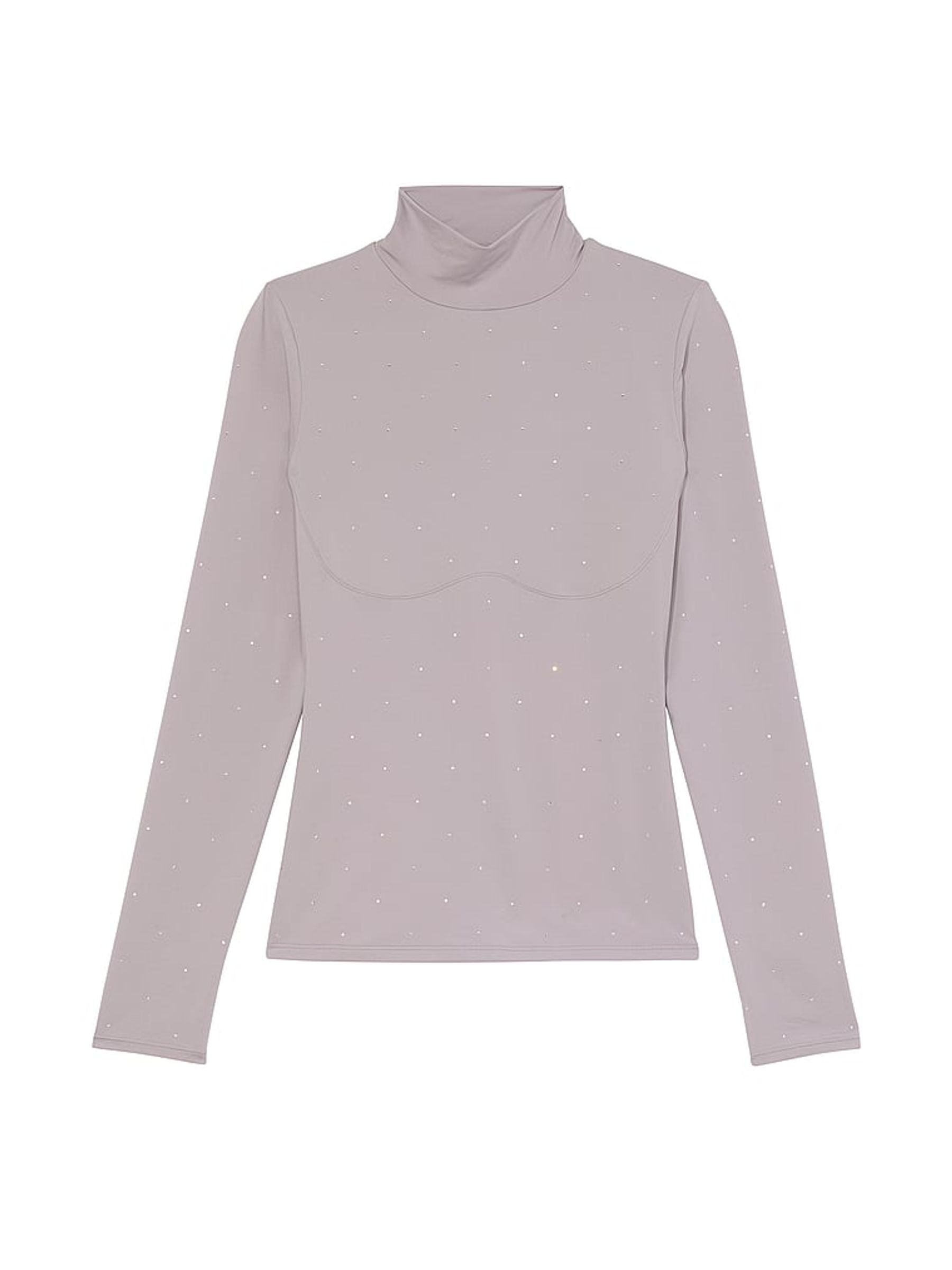 Dutsy Purple Diamante Mock Neck Soft Stretch T-Shirt - Image 3 of 3
