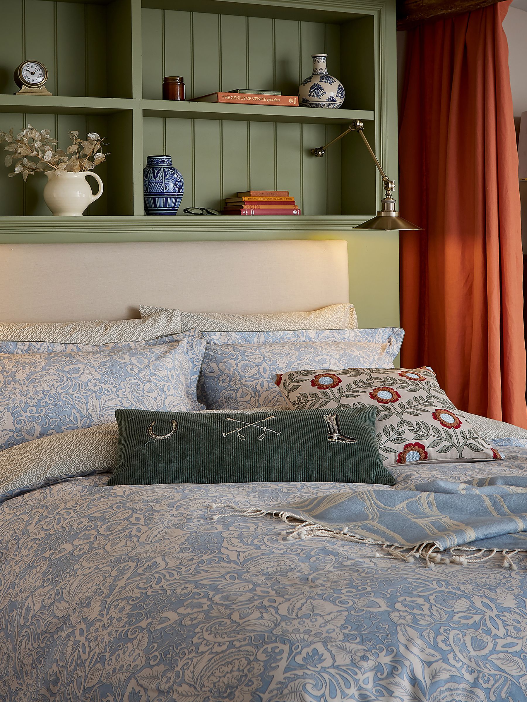 Blue Balmoral Standard Pillowcase 100% Cotton Set of 2 100% Cotton Standard Pillowcases - Image 2 of 4