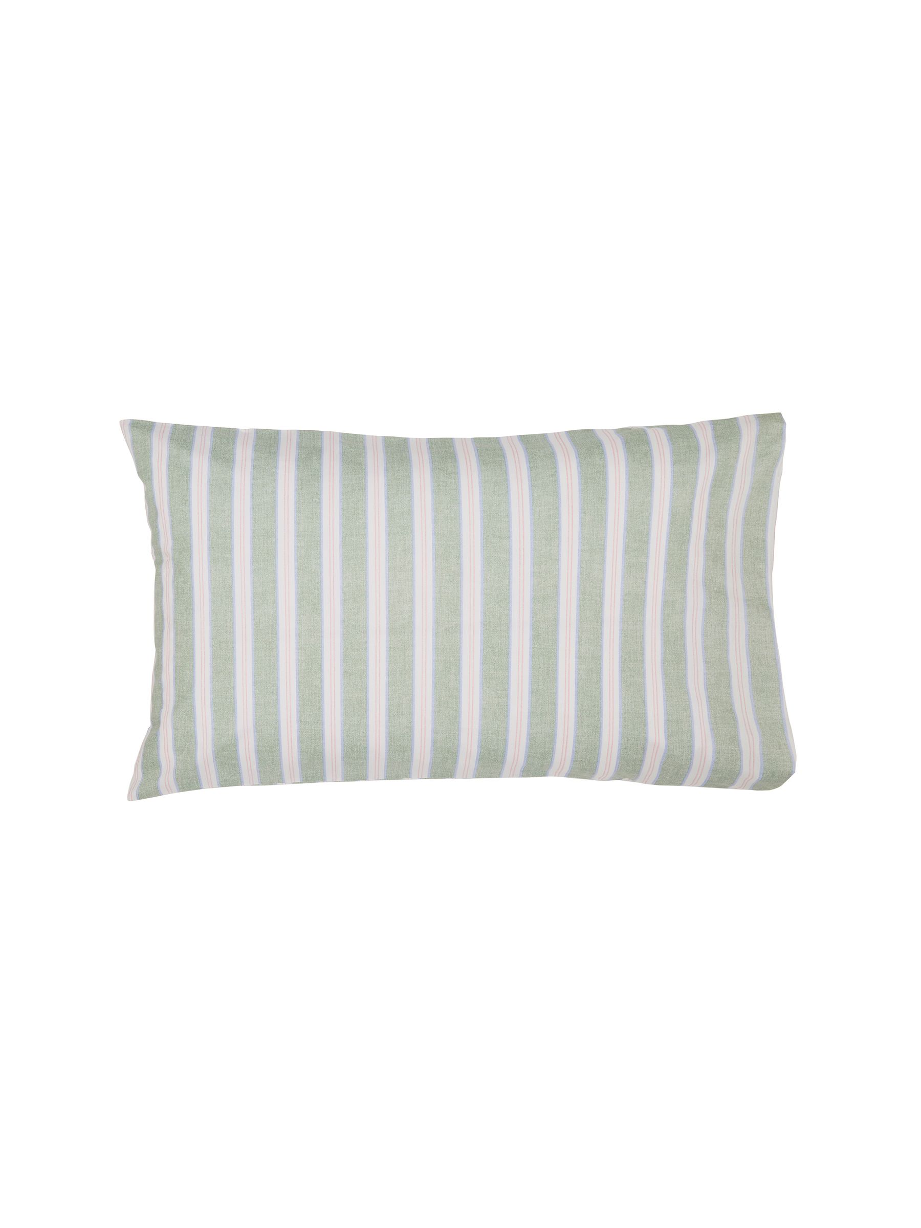 Green Juliette Stamp Standard Pillowcase 100% Cotton Pair - Image 2 of 5