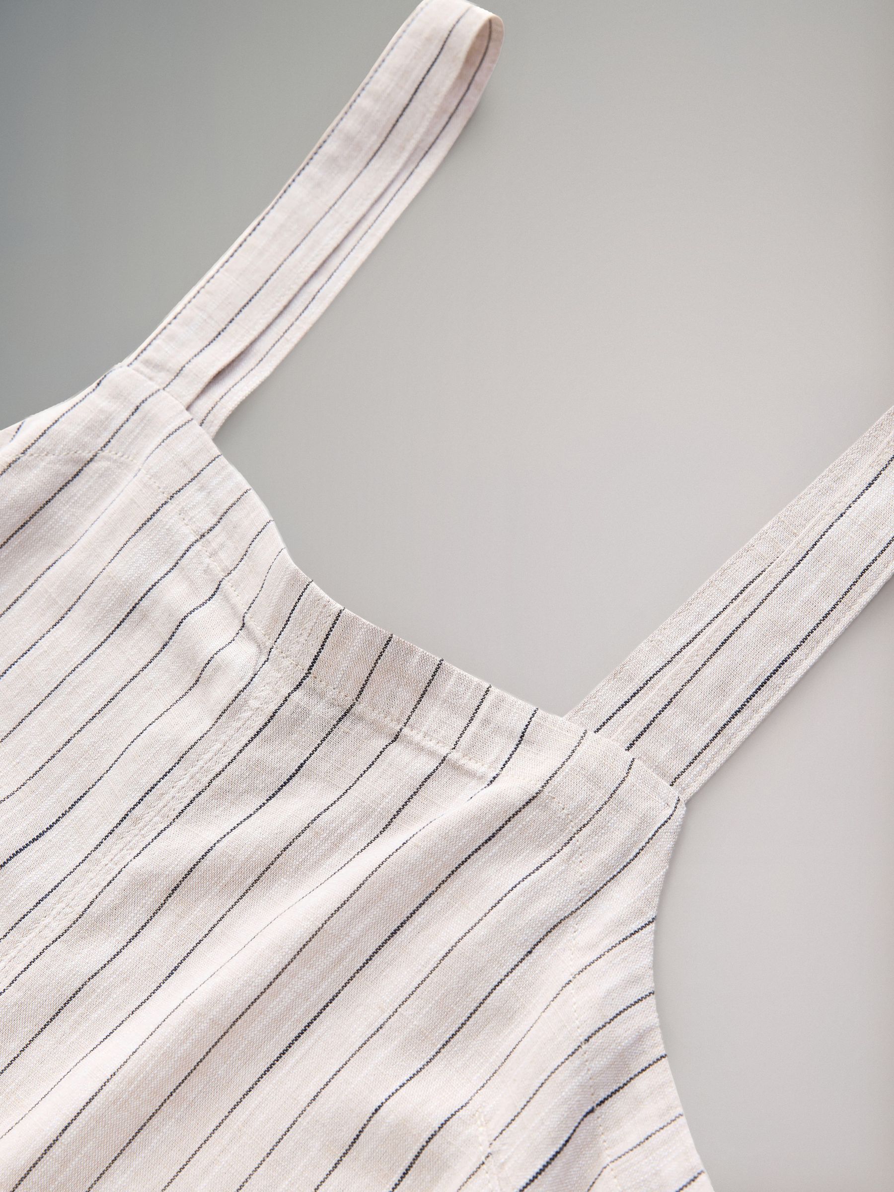 Black/Ecru Stripe 2 Pack Strappy A-Line Dress with Linen - Image 11 of 12