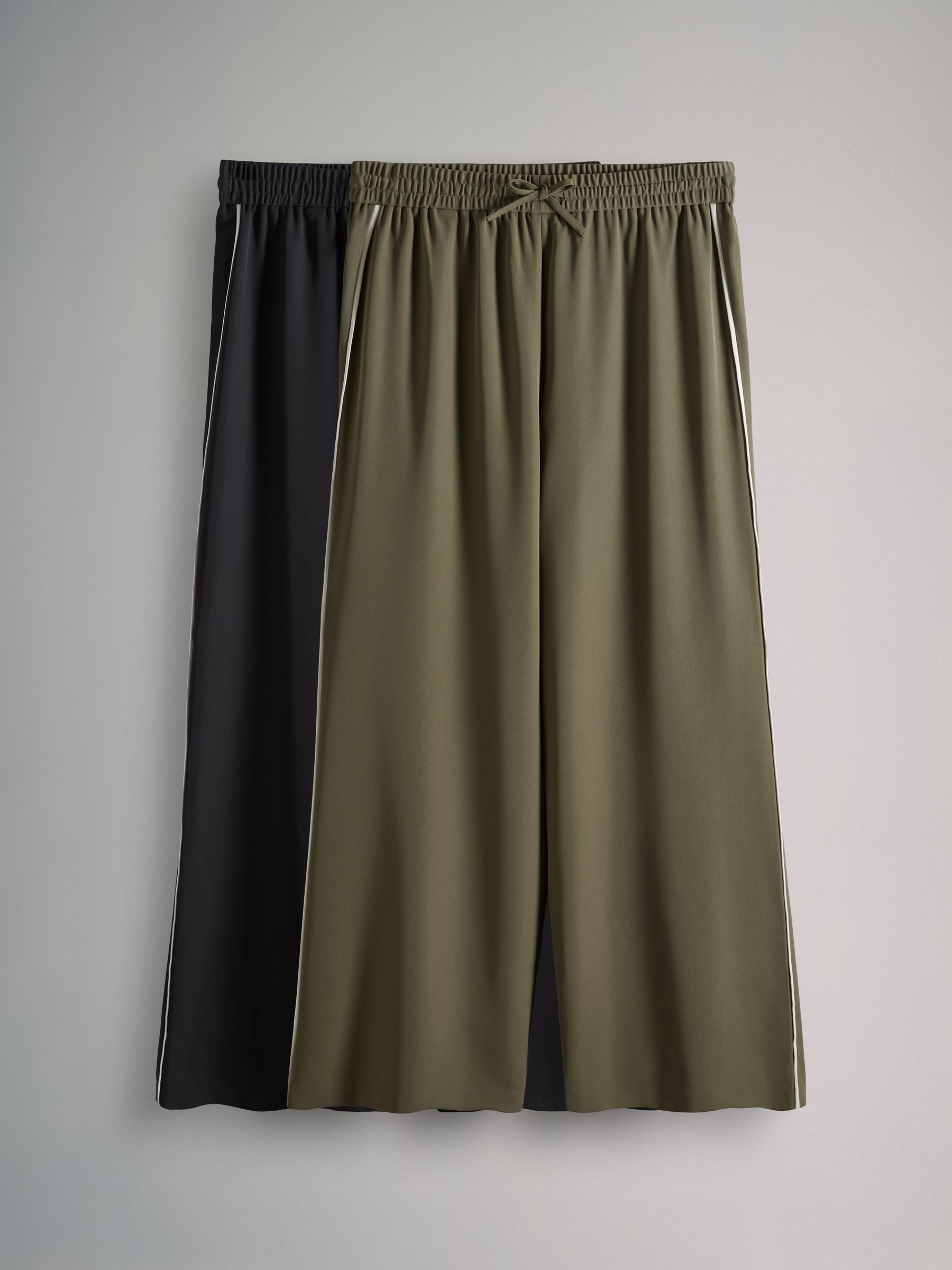 Khaki/Navy - 2 Pack Pull On Trousers with Side Stripe - Image 2 of 6 Khaki/Navy - 2 Pack Pull On Trousers with Side Stripe - Image 2 of 6