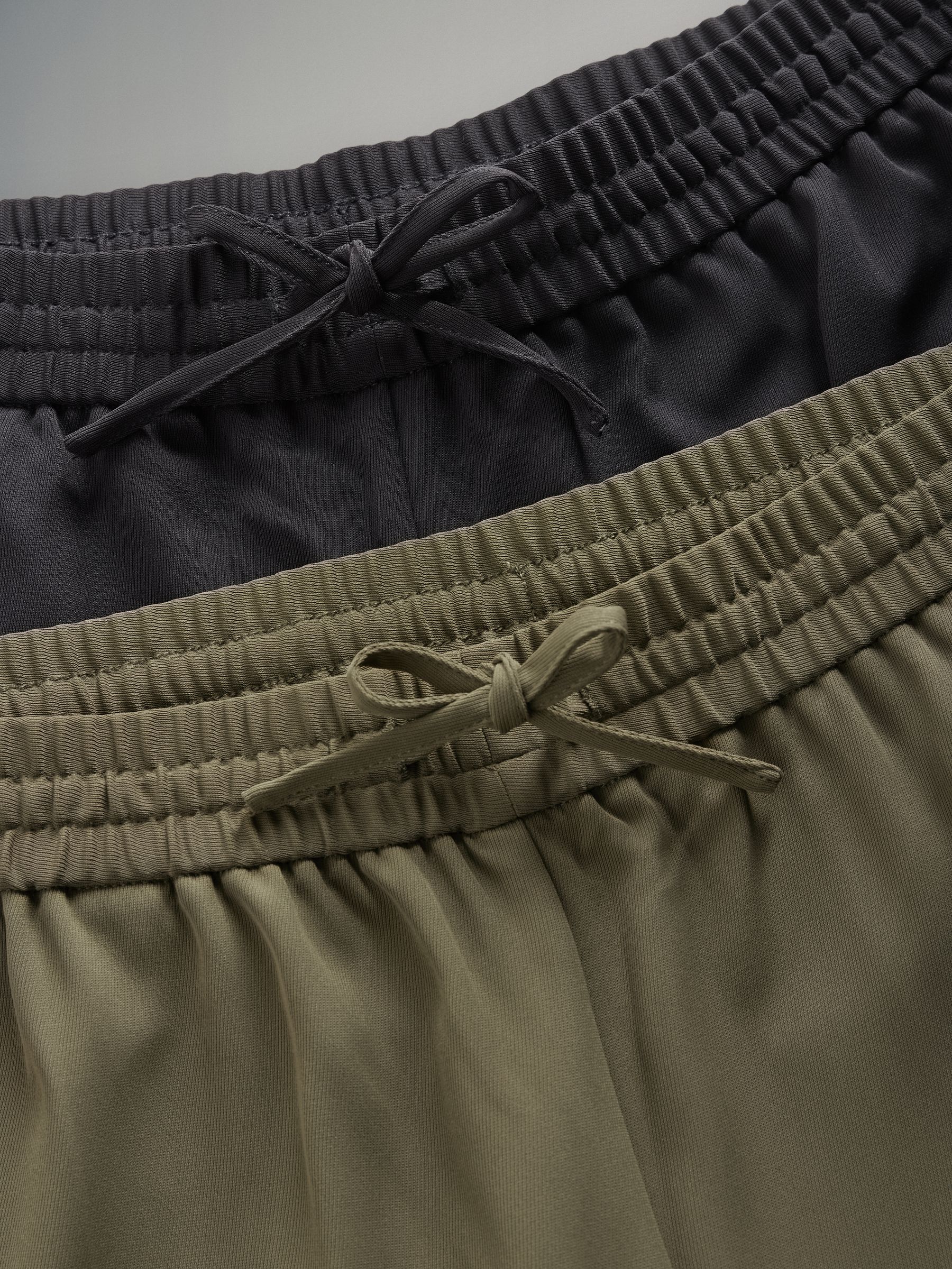 Khaki/Navy - 2 Pack Pull On Trousers with Side Stripe - Image 5 of 6