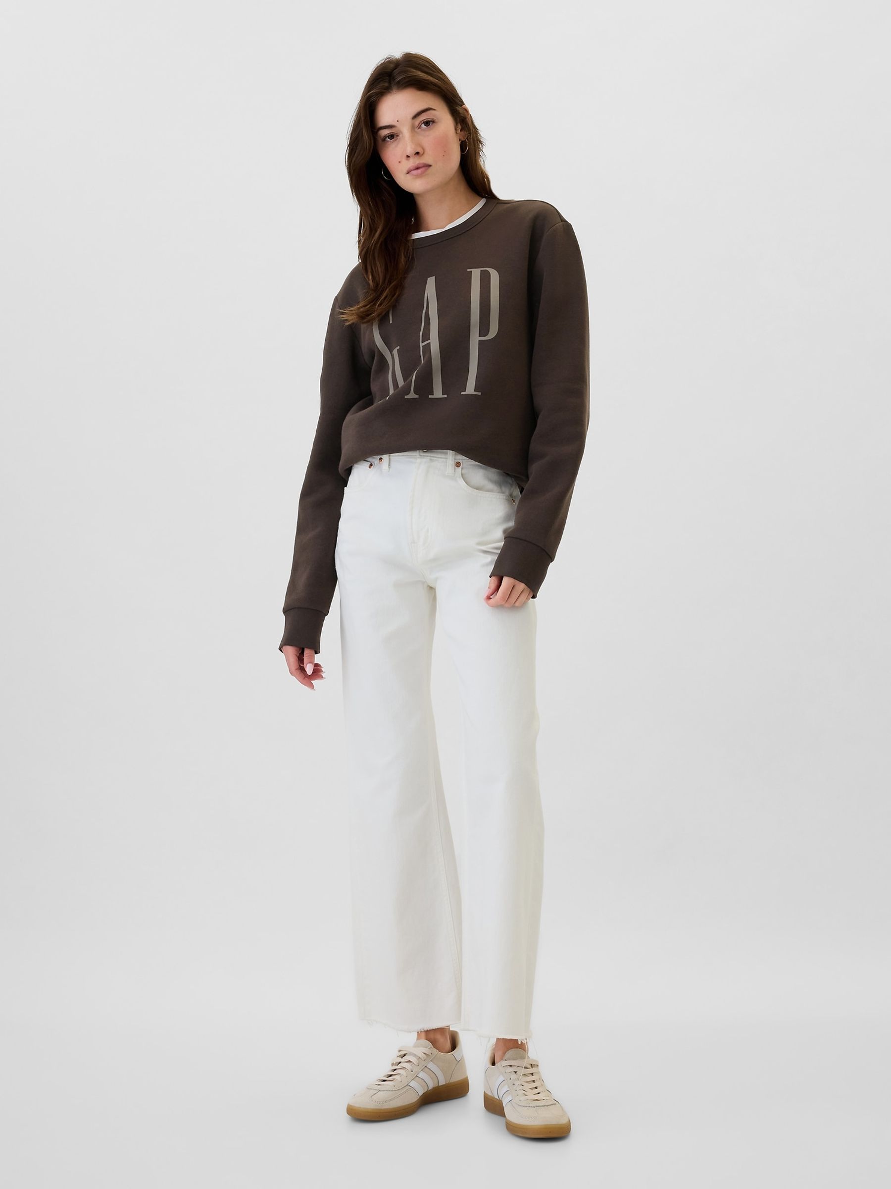 Brown Logo Crew Neck Jumper - Image 3 of 4