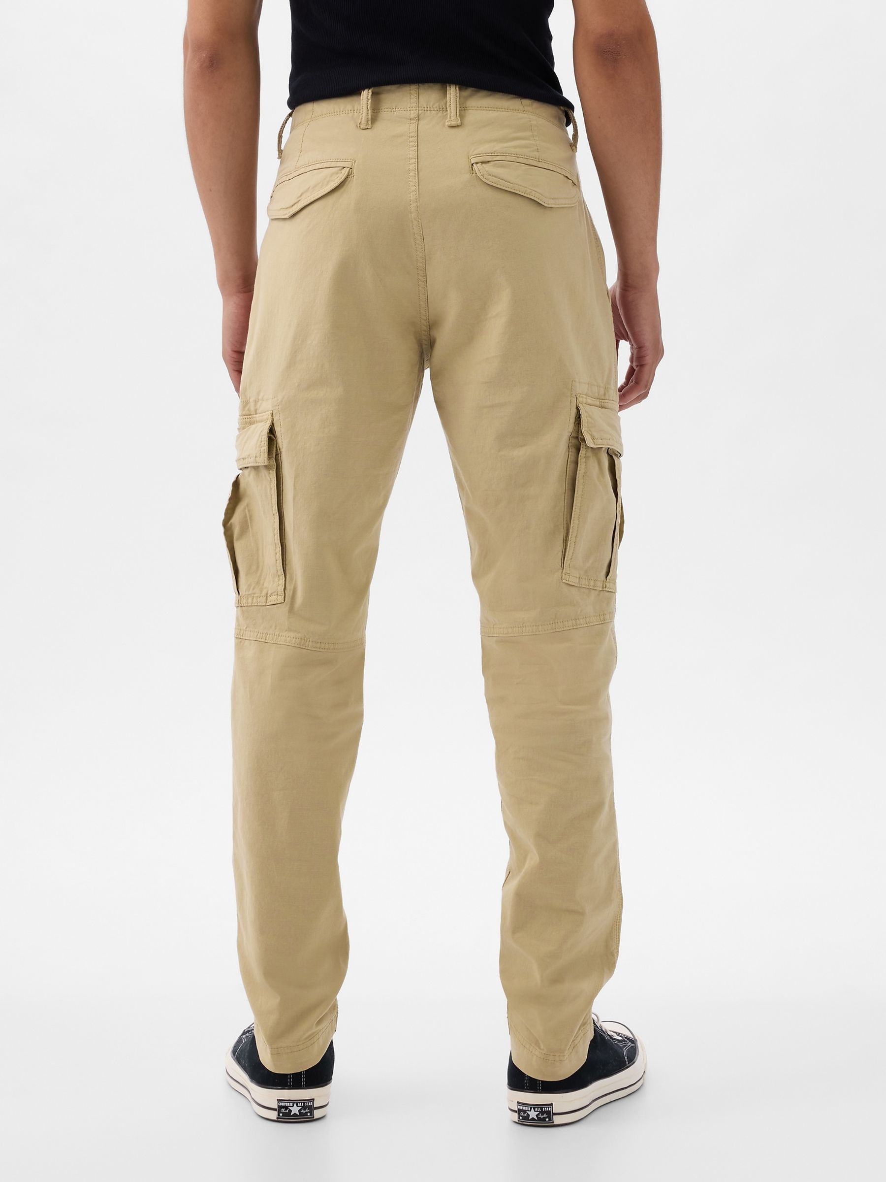 Beige Slim Fit Cargo Trousers - Image 3 of 5