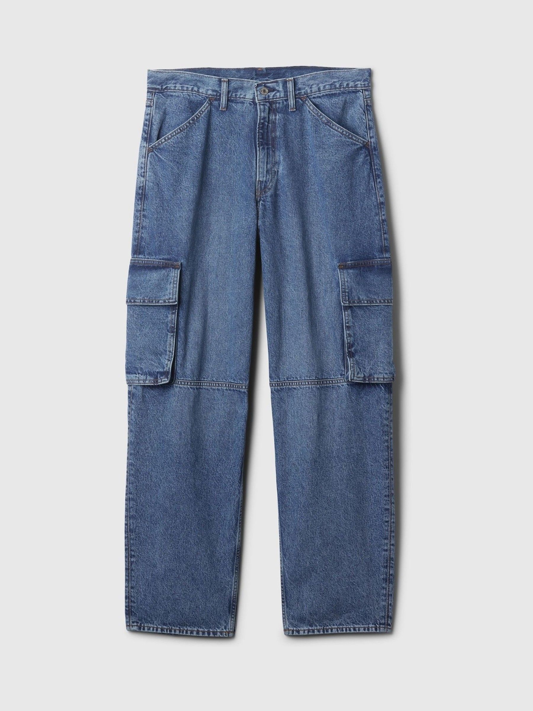 Blue Cargo Baggy Jeans - Image 5 of 5